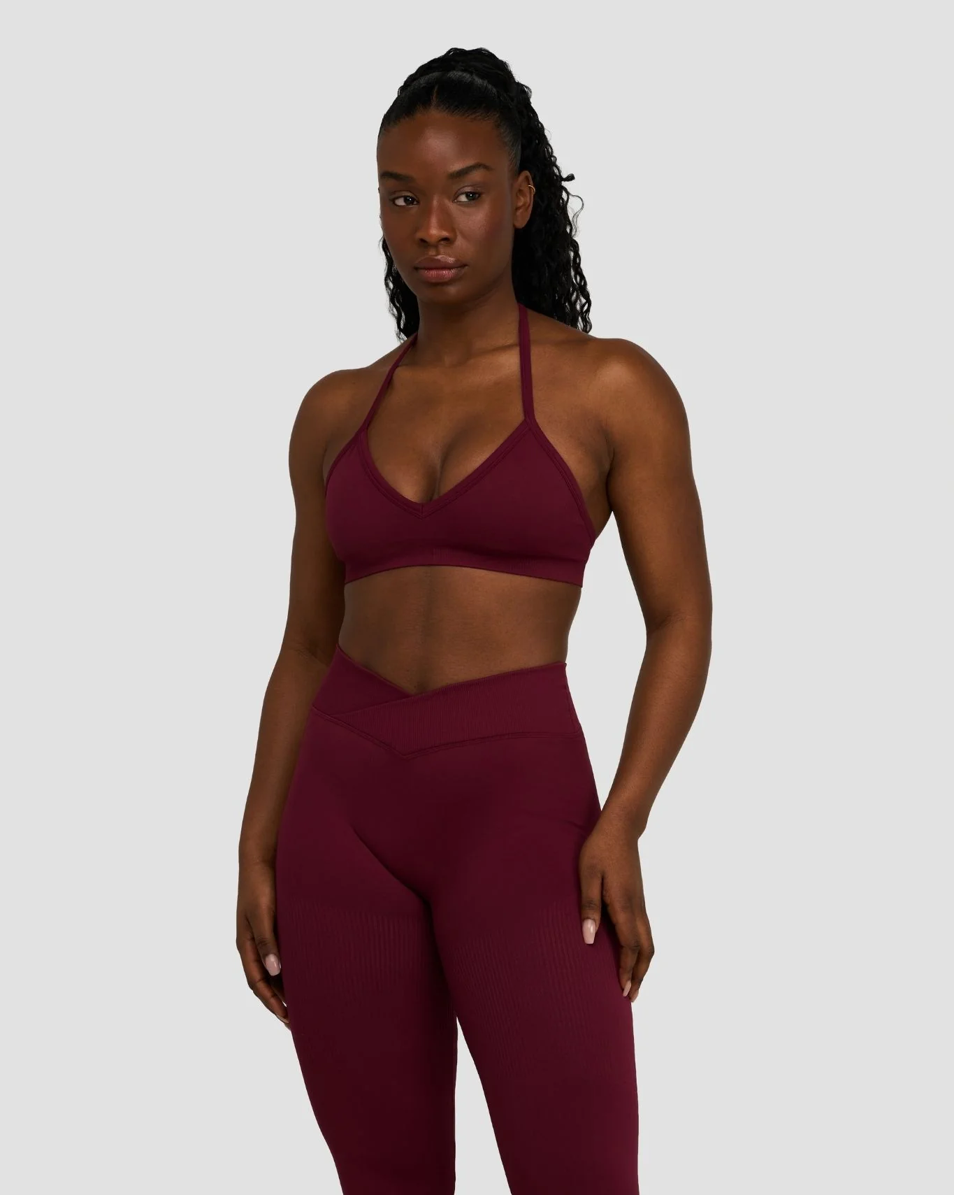 Elevate⢠Sculpting Seamless Adjustable Halter Bra | Merlot