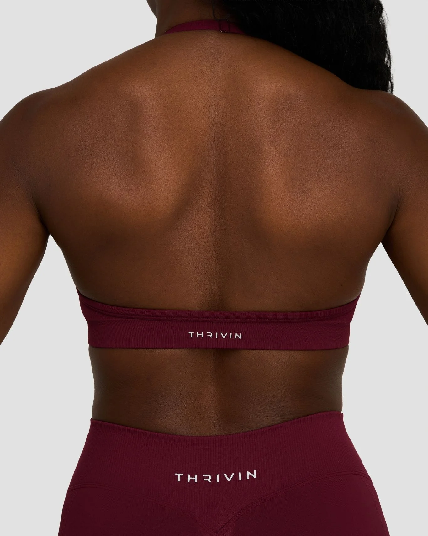 Elevate⢠Sculpting Seamless Adjustable Halter Bra | Merlot - Image 2