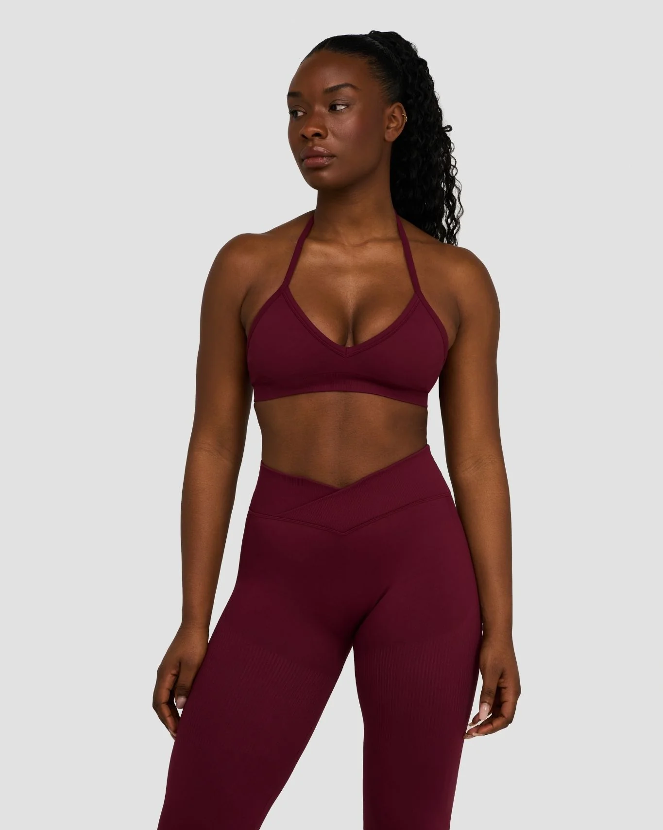 Elevate⢠Sculpting Seamless Adjustable Halter Bra | Merlot - Image 3