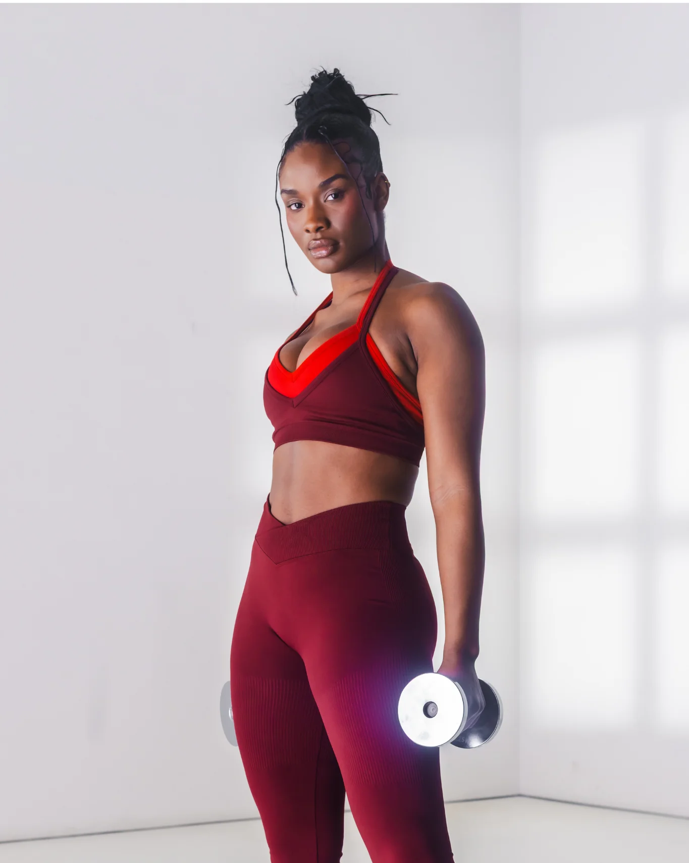 Elevate⢠Sculpting Seamless Adjustable Halter Bra | Merlot - Image 7