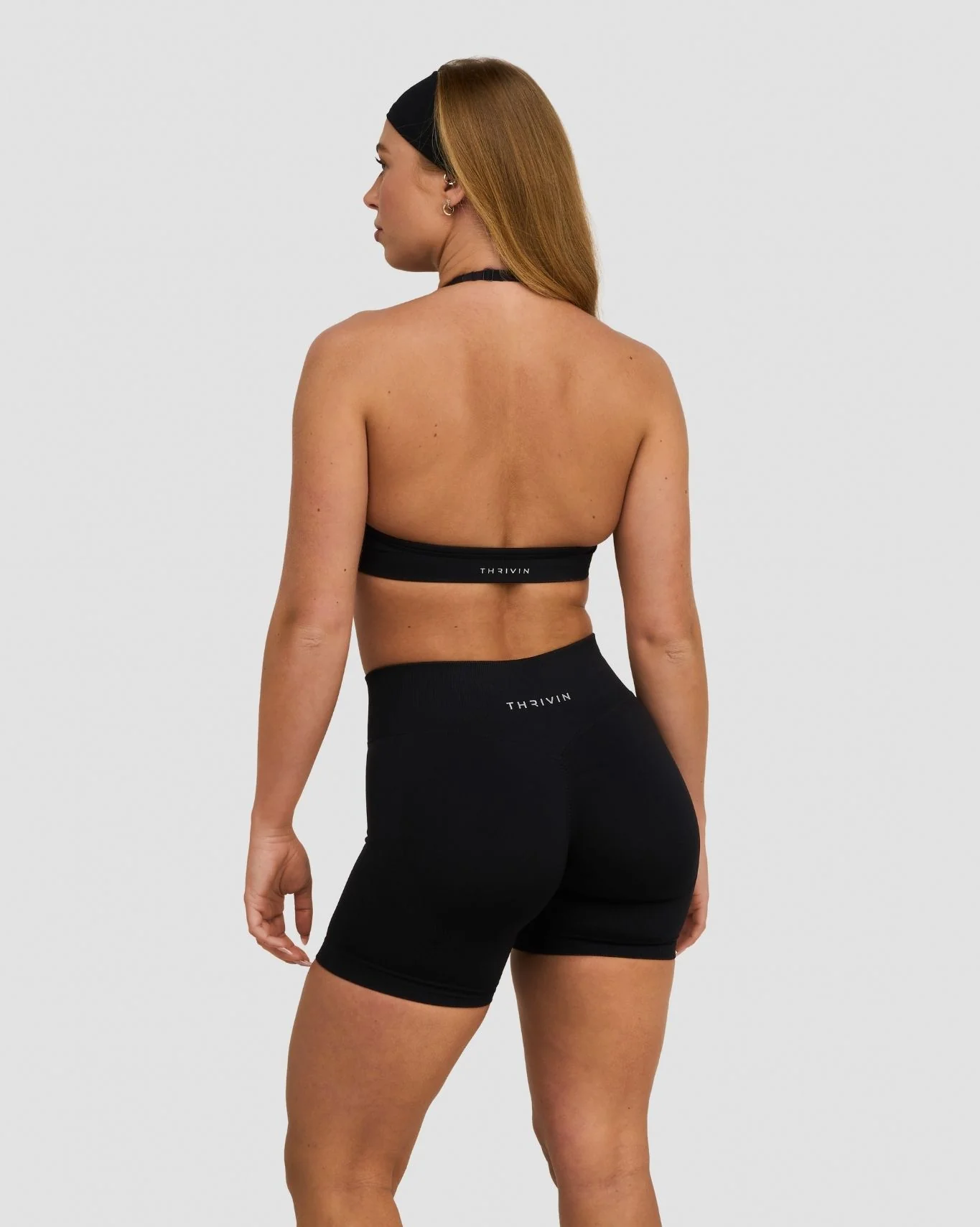 Elevate™ Sculpting Seamless Adjustable Halter Bra | Night Black - Image 2