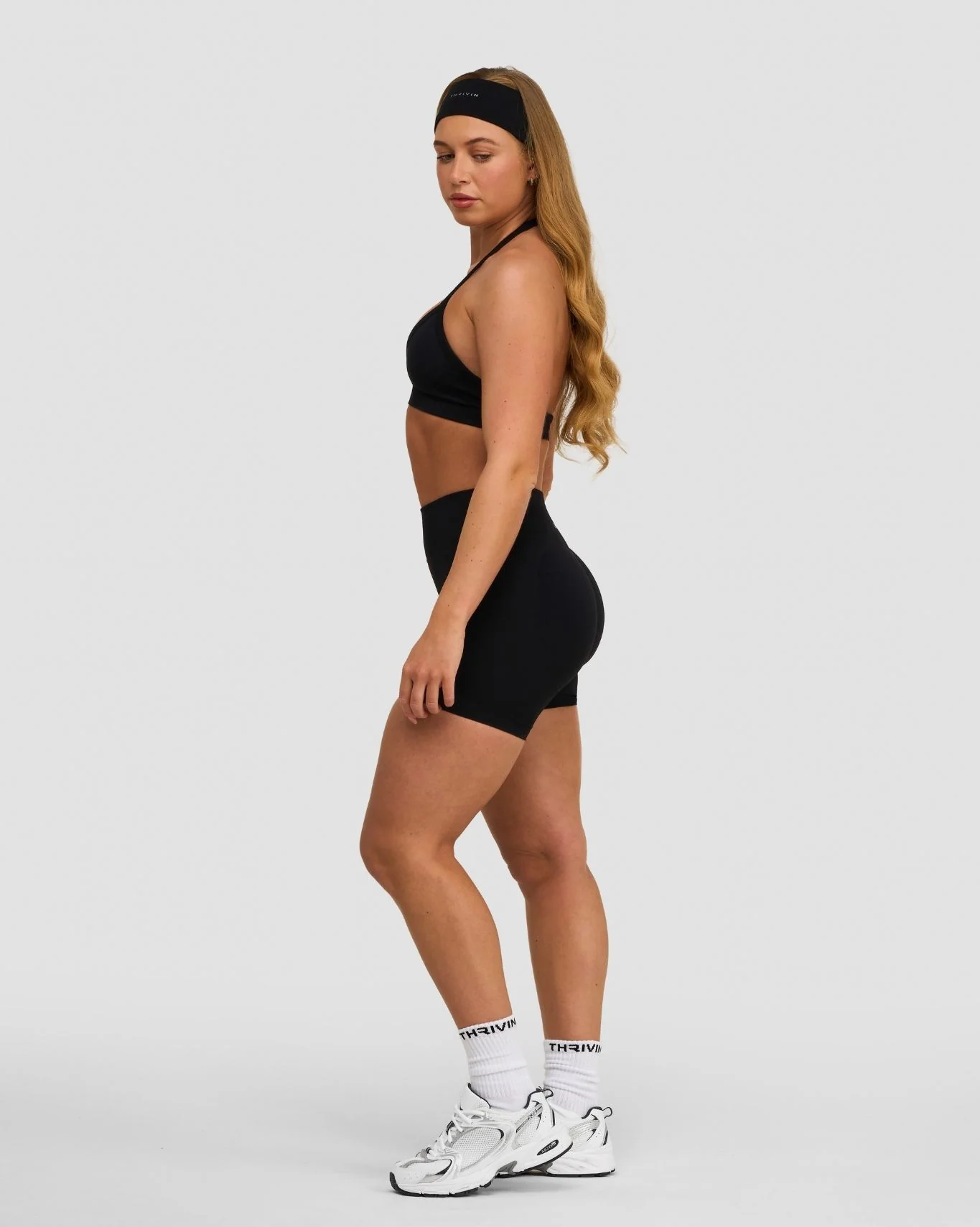 Elevate™ Sculpting Seamless Adjustable Halter Bra | Night Black - Image 3