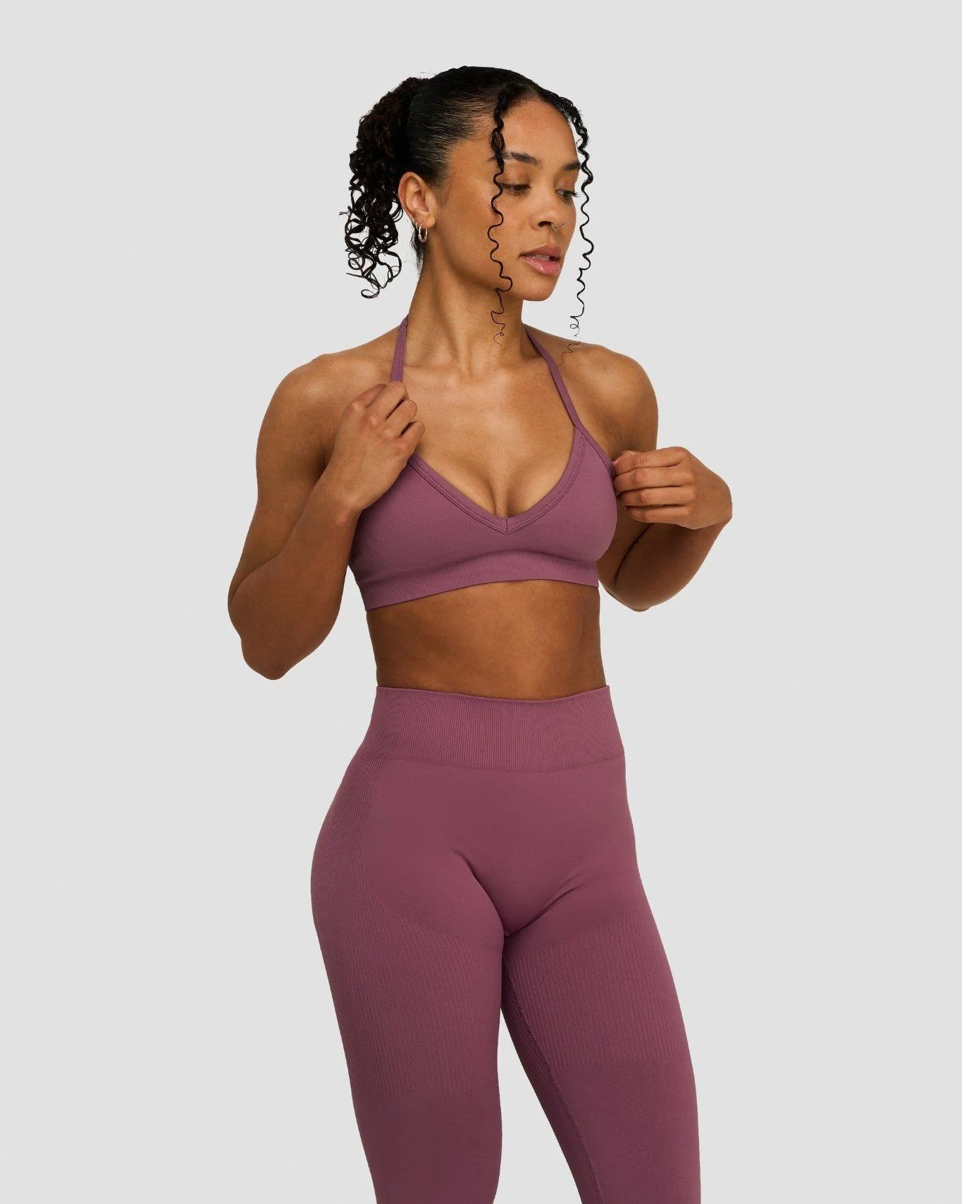 Elevate⢠Sculpting Seamless Adjustable Halter Bra | Orchid Mauve - Image 3