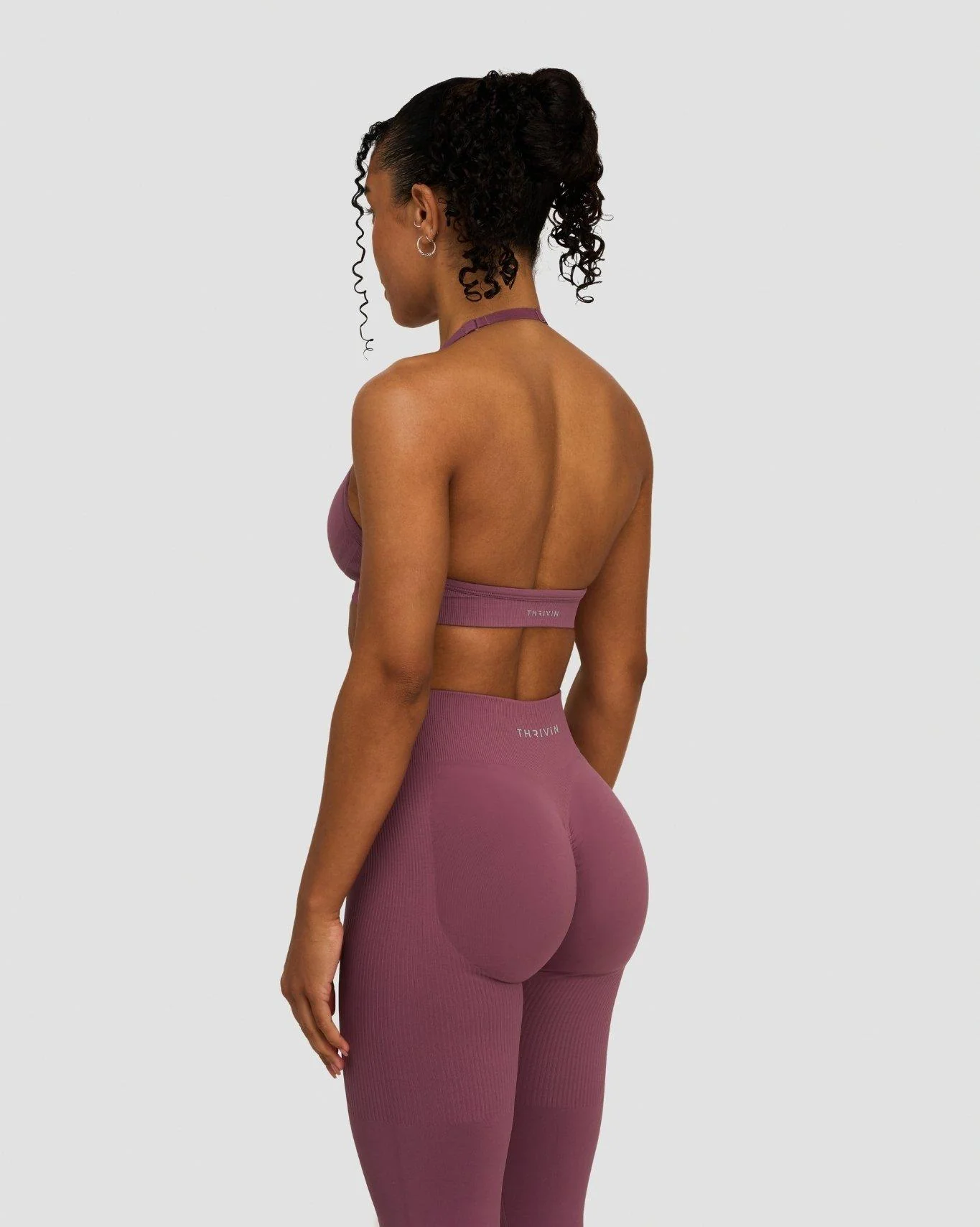 Elevate⢠Sculpting Seamless Adjustable Halter Bra | Orchid Mauve - Image 4