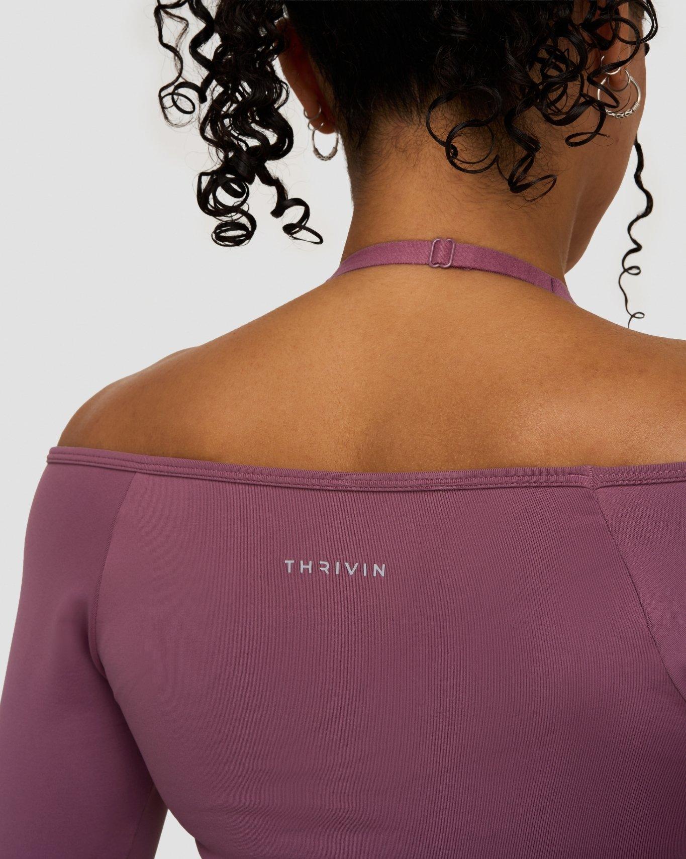 Elevate⢠Sculpting Seamless Adjustable Halter Bra | Orchid Mauve - Image 6
