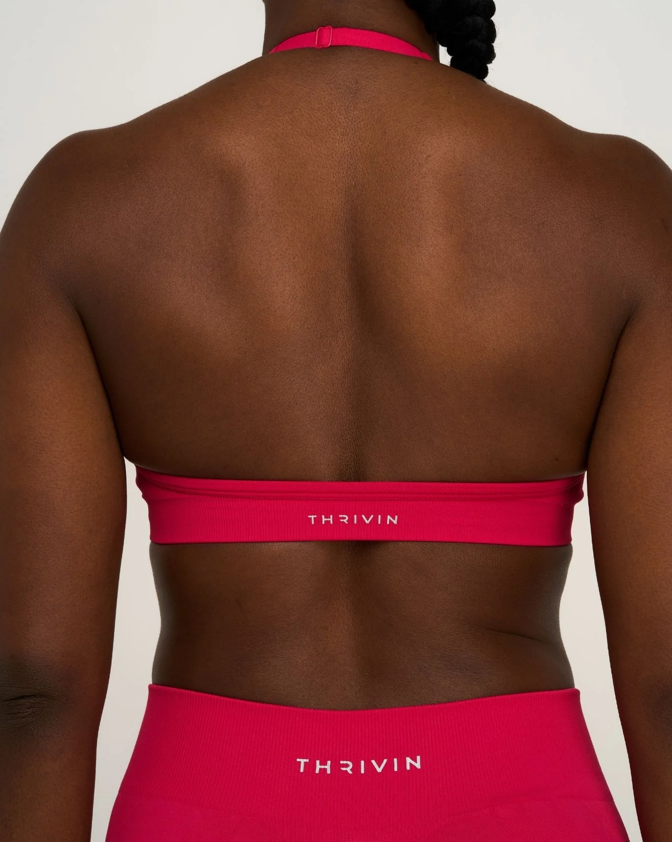 Elevate™ Sculpting Seamless Adjustable Halter Bra | Strawberry - Image 2