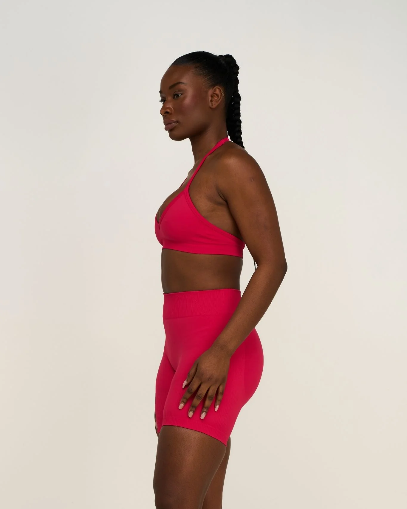 Elevate™ Sculpting Seamless Adjustable Halter Bra | Strawberry - Image 4