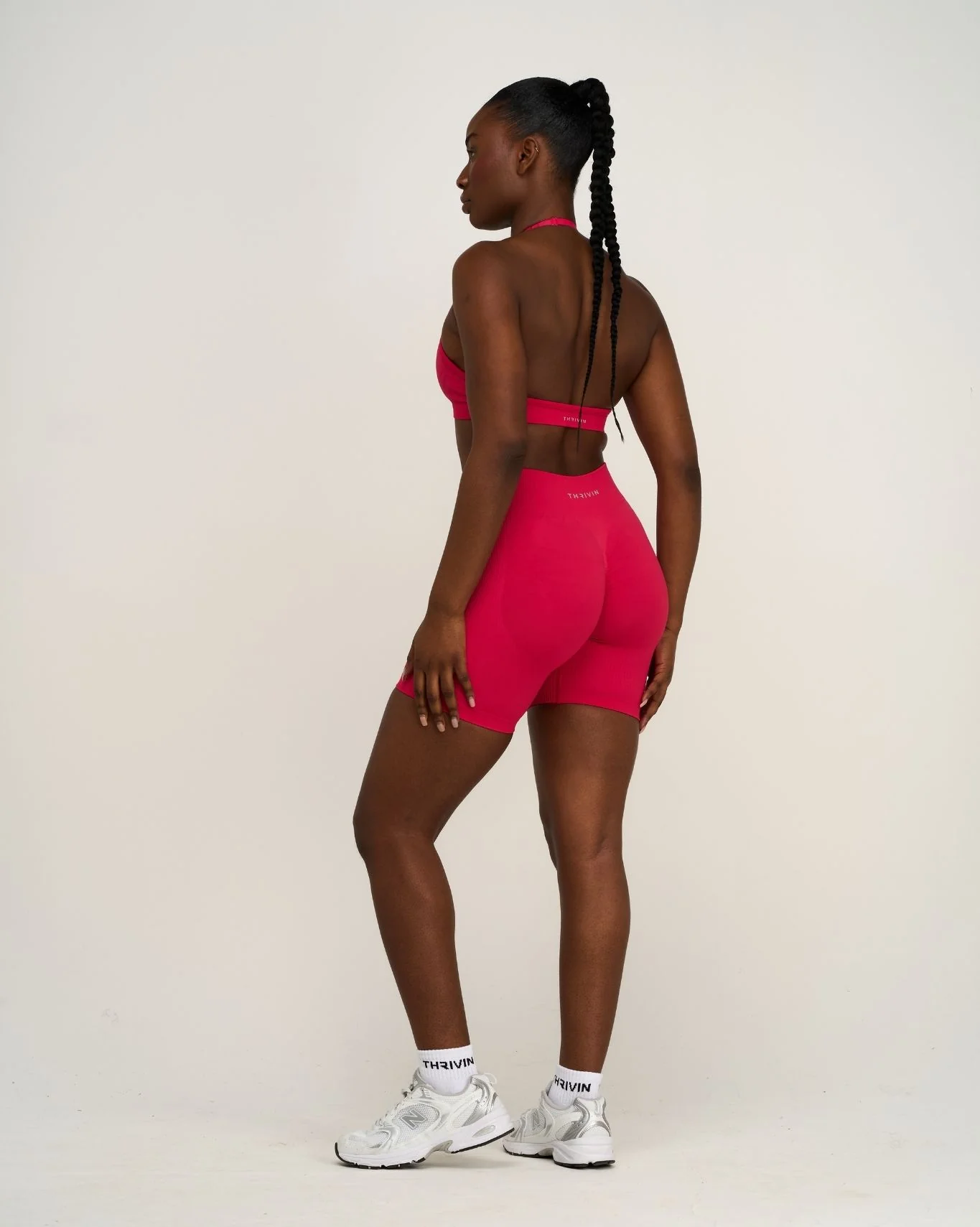 Elevate™ Sculpting Seamless Adjustable Halter Bra | Strawberry - Image 5