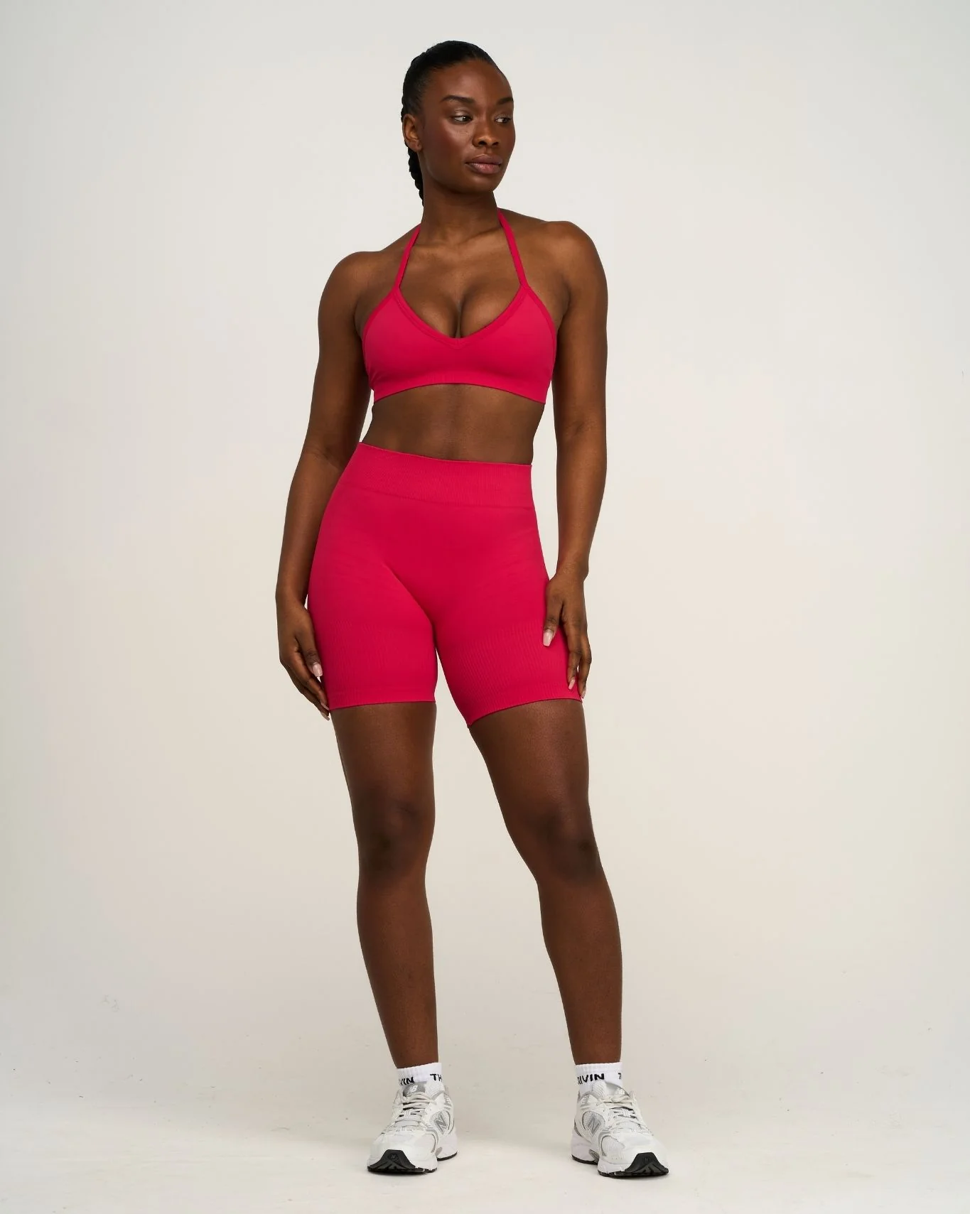Elevate™ Sculpting Seamless Adjustable Halter Bra | Strawberry - Image 6