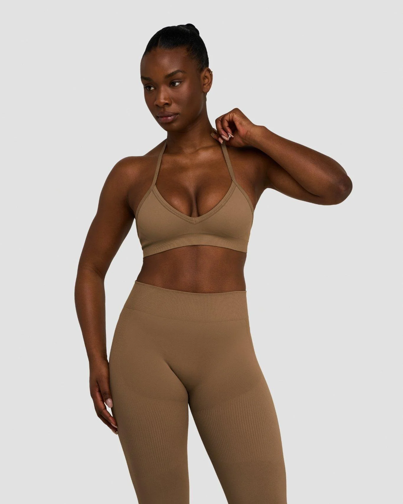 Elevate™ Sculpting Seamless Adjustable Halter Bra | Toffee - Image 3