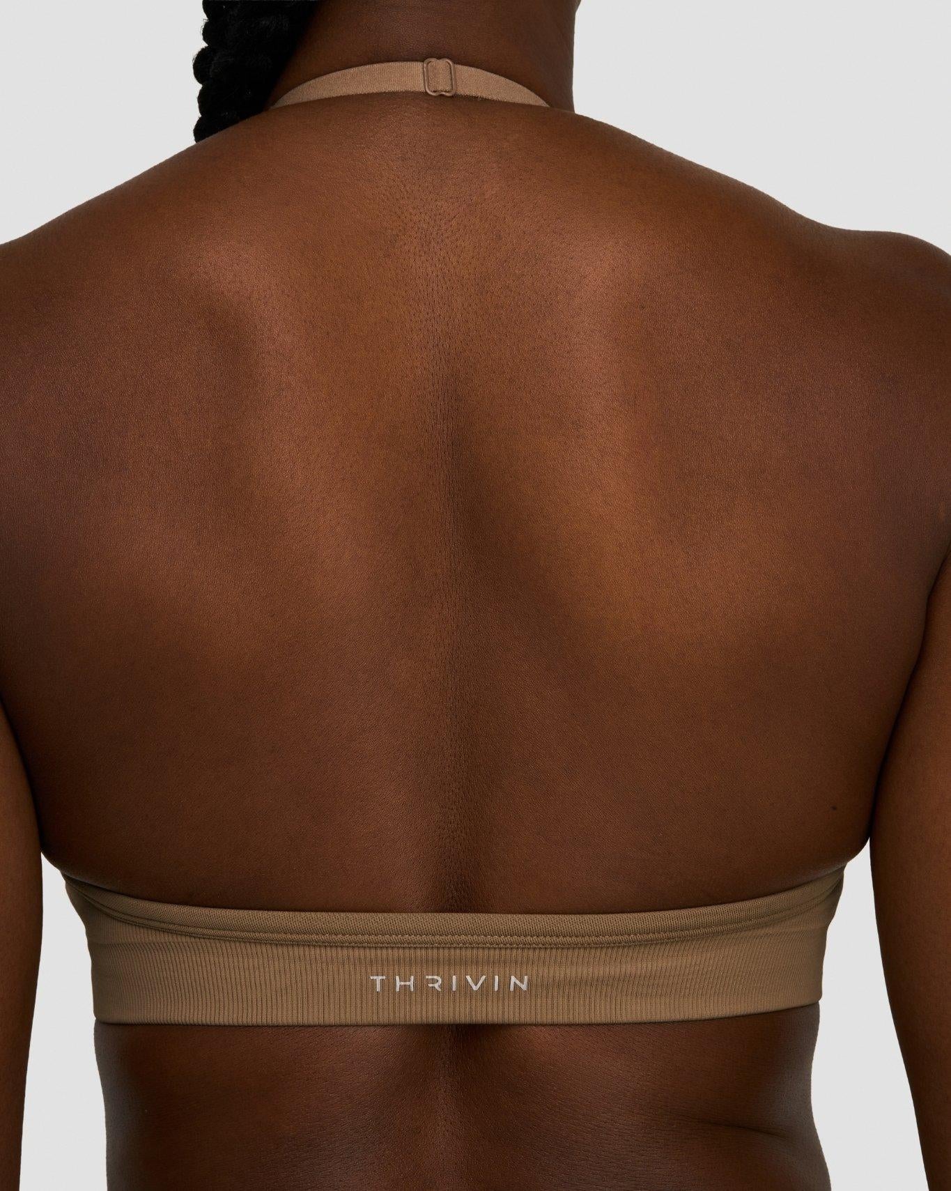 Elevate™ Sculpting Seamless Adjustable Halter Bra | Toffee - Image 4