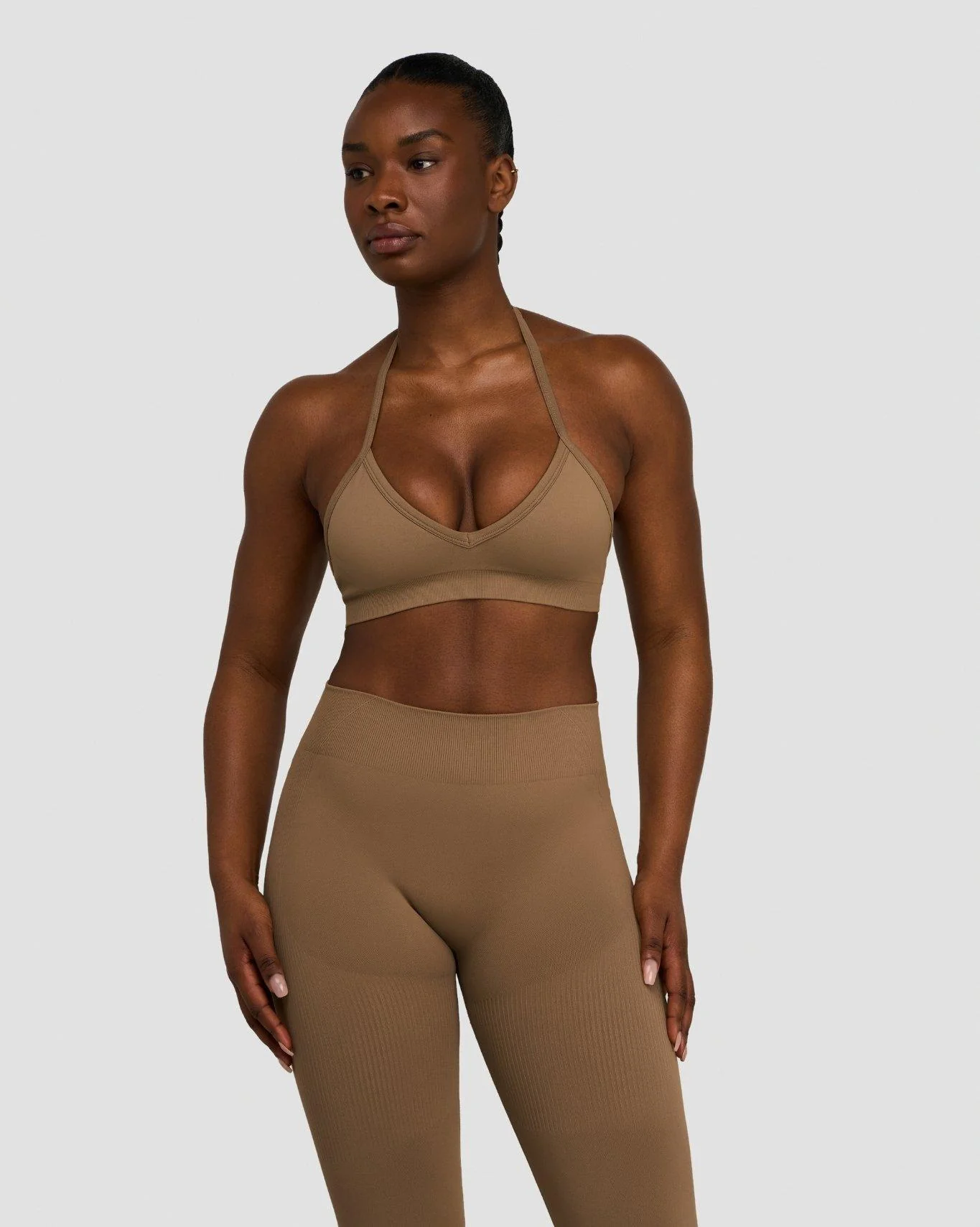 Elevate™ Sculpting Seamless Adjustable Halter Bra | Toffee - Image 5