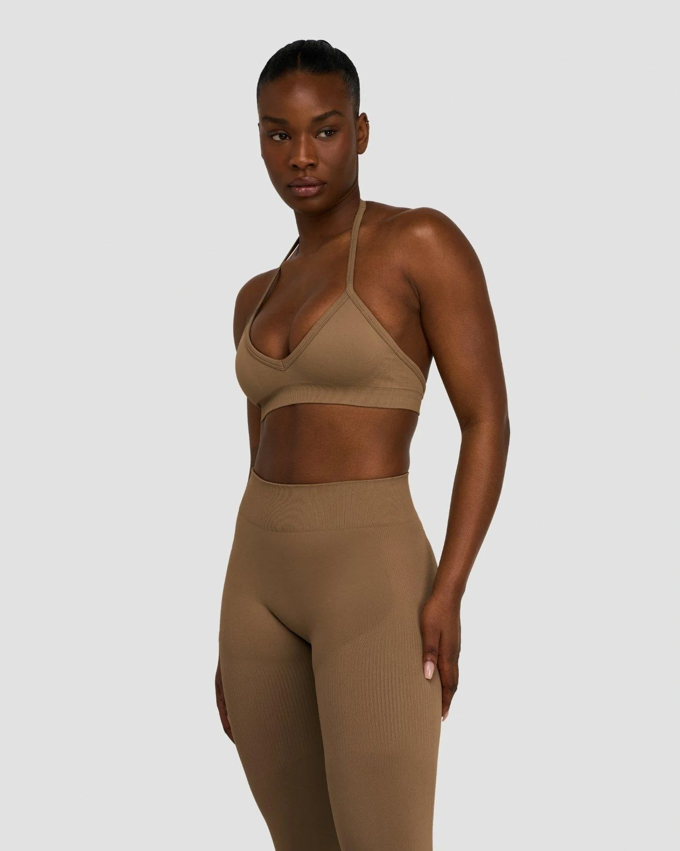 Elevate™ Sculpting Seamless Adjustable Halter Bra | Toffee - Image 6