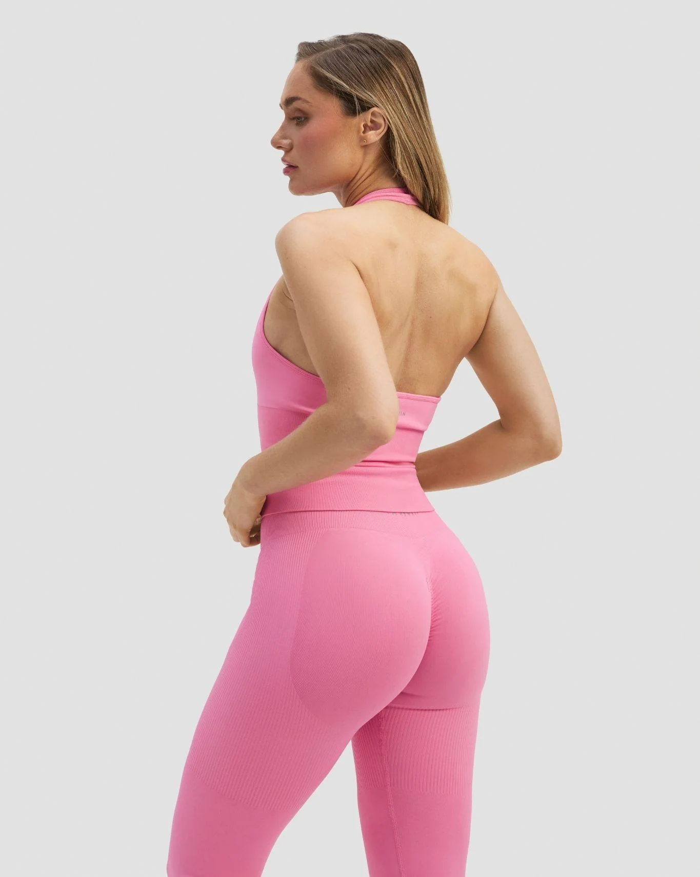 Elevate™ Sculpting Seamless Halterneck Top | Bubble Pink - Image 4