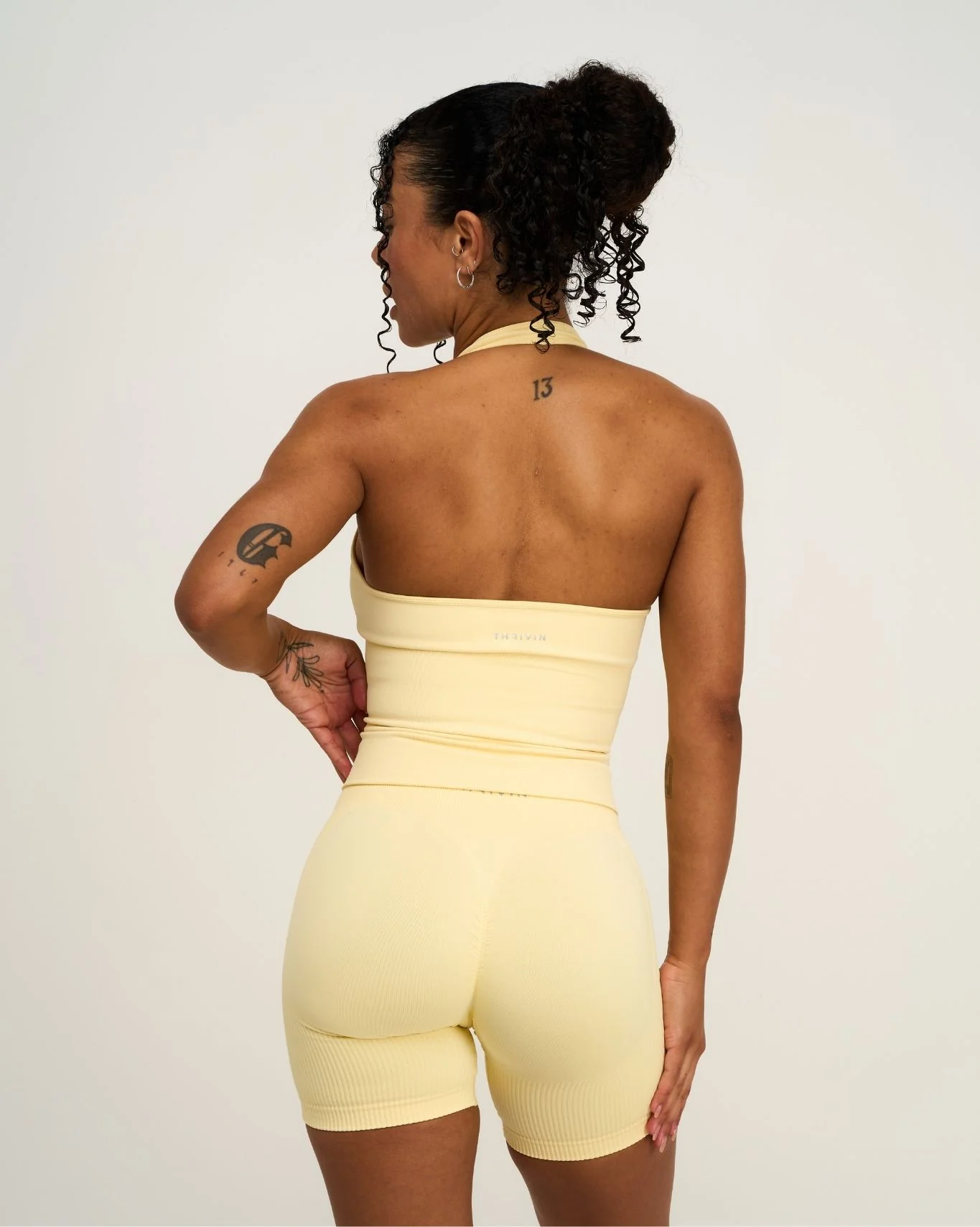 Elevate™ Sculpting Seamless Halterneck Top | Golden Butter - Image 2