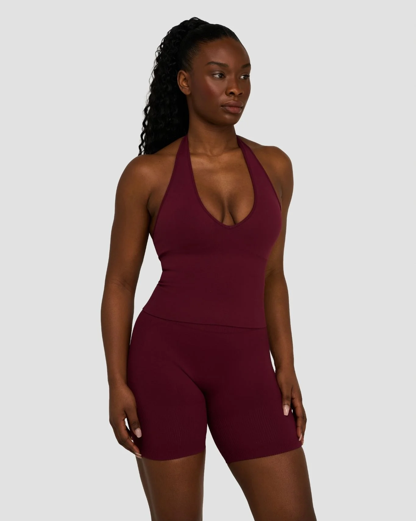 Elevate⢠Sculpting Seamless Halterneck Top | Merlot