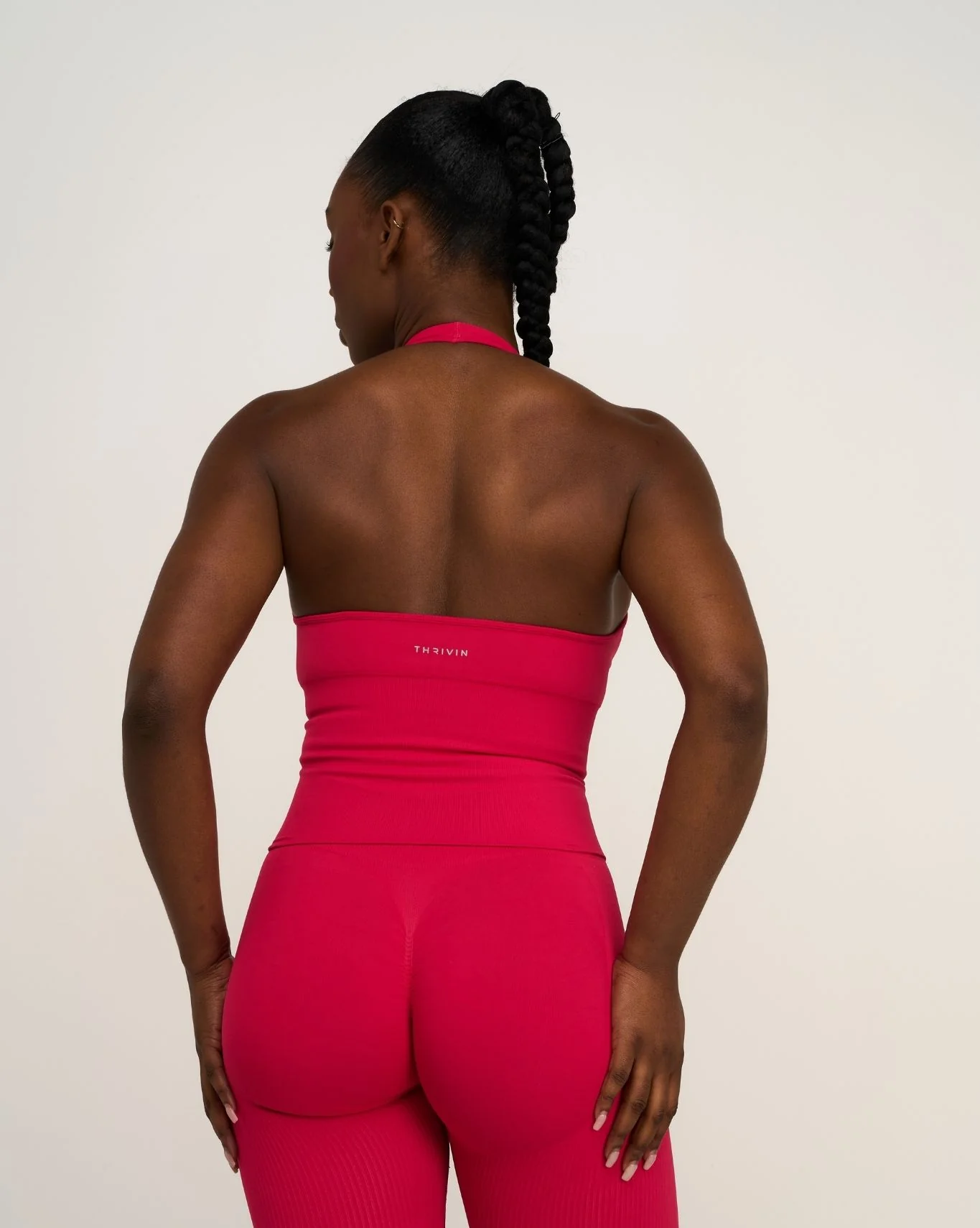 Elevate⢠Sculpting Seamless Halterneck Top | Strawberry - Image 2