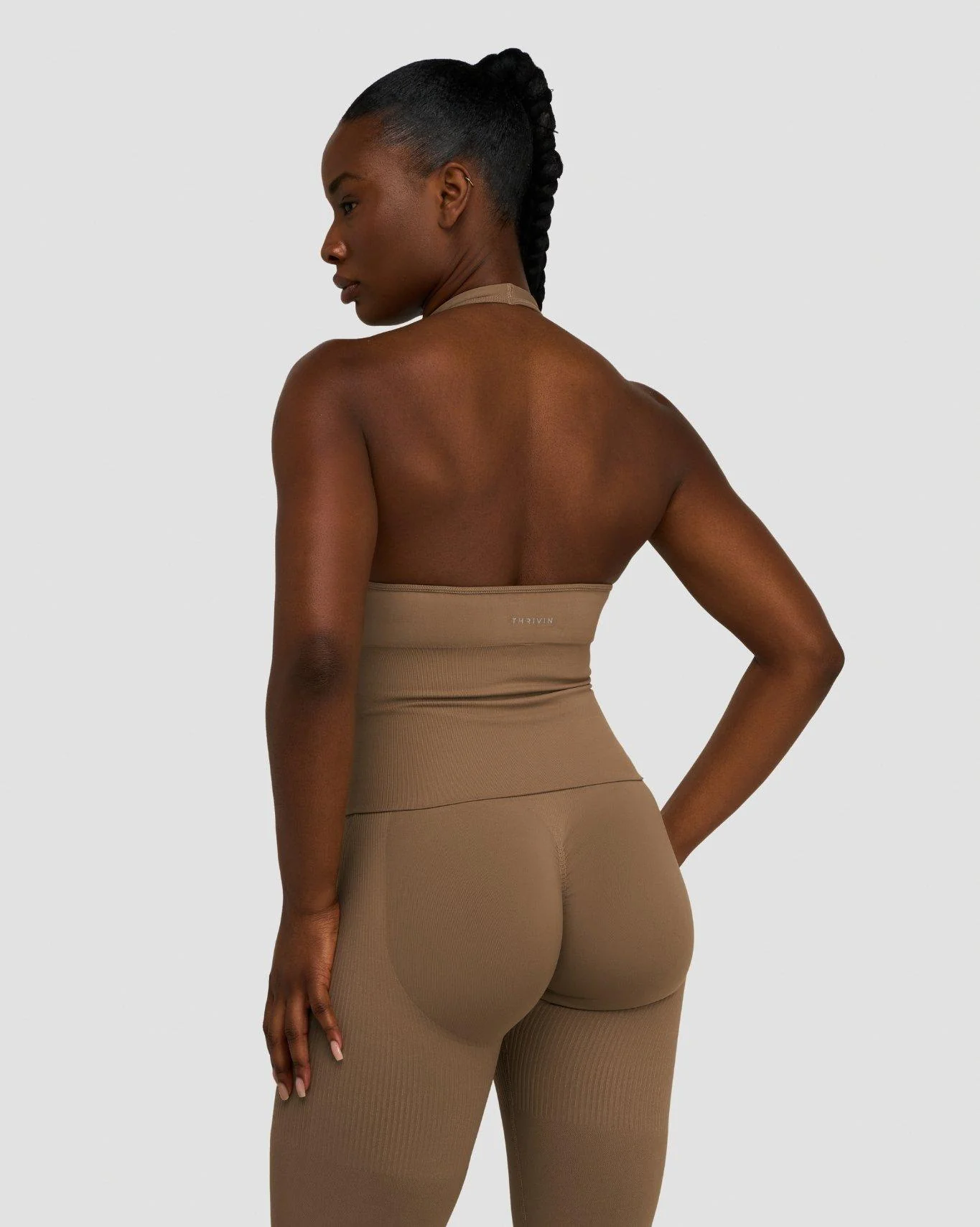 Elevate™ Sculpting Seamless Halterneck Top | Toffee - Image 2