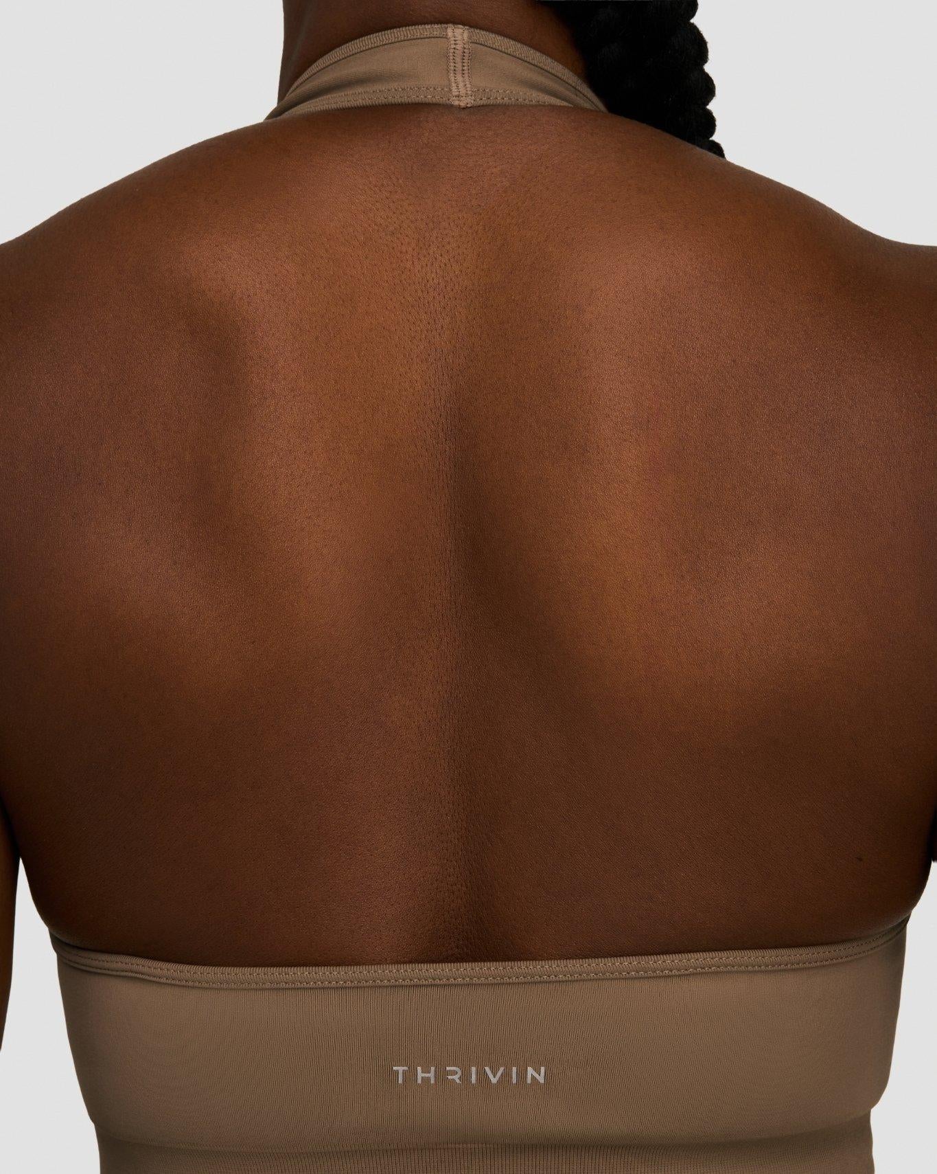 Elevate™ Sculpting Seamless Halterneck Top | Toffee - Image 5