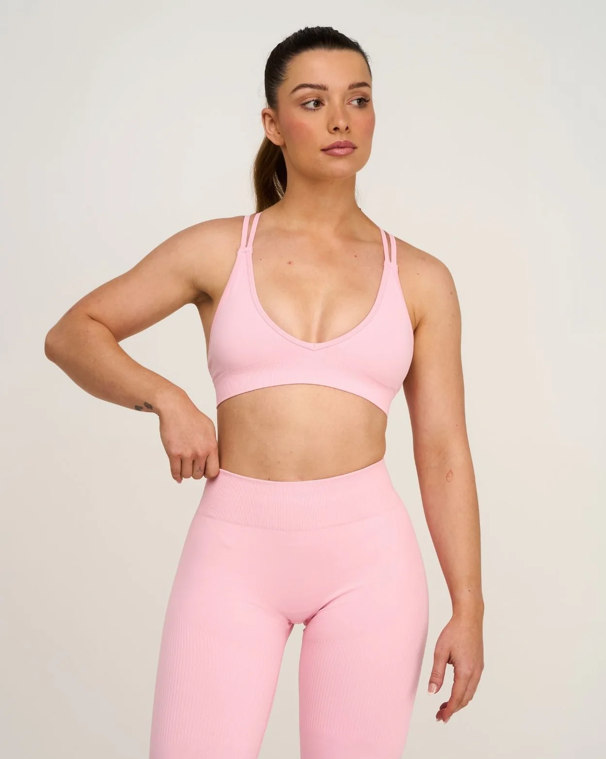 Elevate⢠Sculpting Seamless High Apex Bra | Cotton Pink