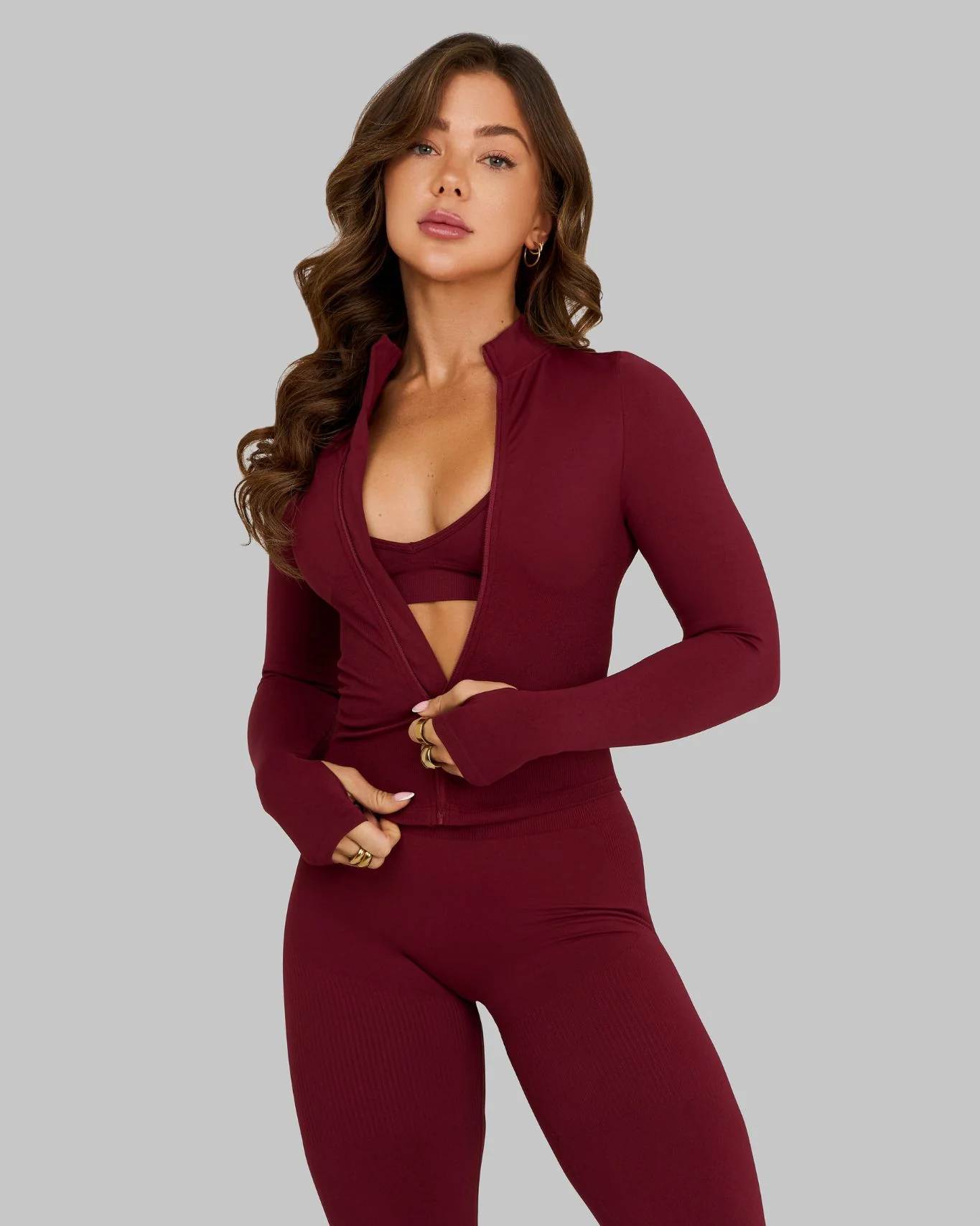 Elevate™ Sculpting Seamless Jacket | Fine Wine - Image 3