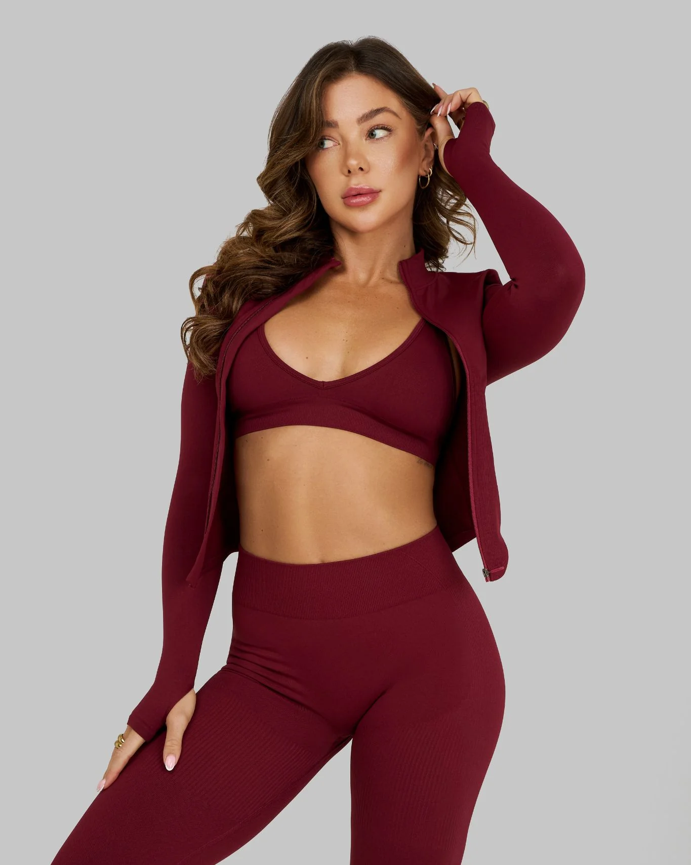 Elevate™ Sculpting Seamless Jacket | Fine Wine - Image 4