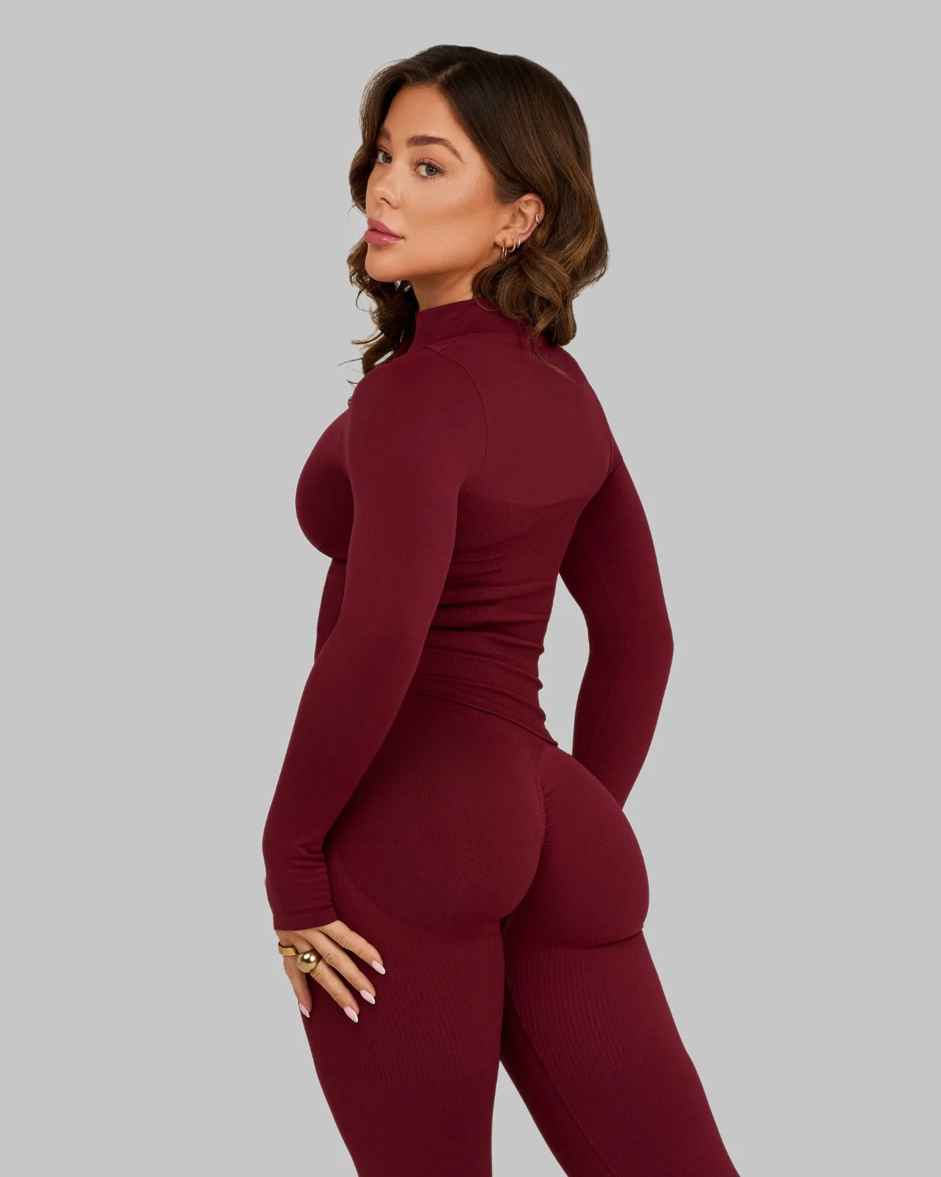 Elevate™ Sculpting Seamless Jacket | Fine Wine - Image 5