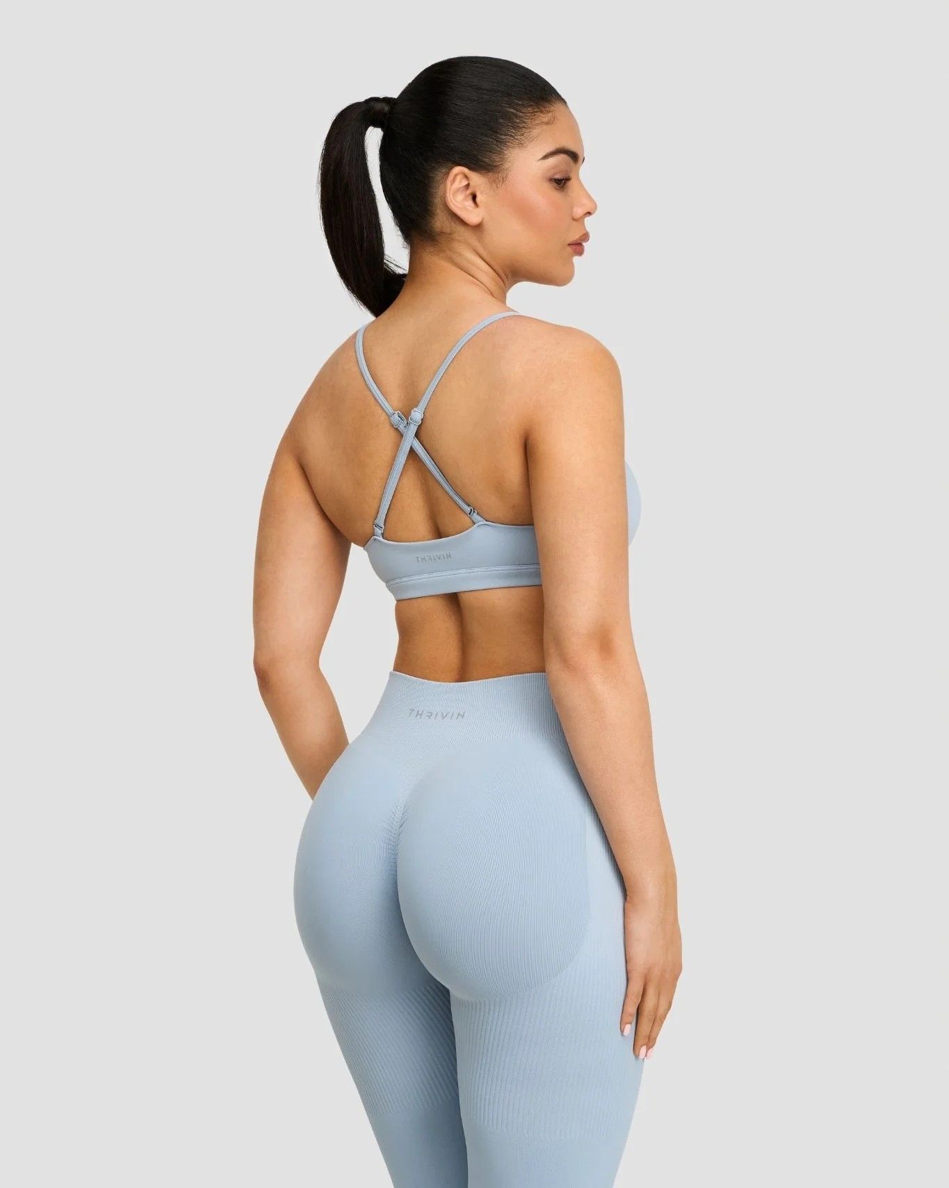 Elevate⢠Sculpting Seamless Scoop Neck Bra | Blue Haze - Image 2