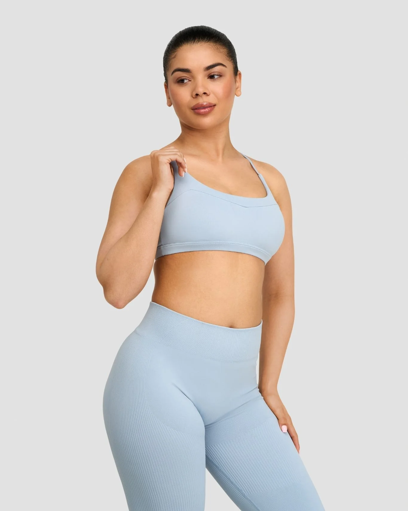 Elevate⢠Sculpting Seamless Scoop Neck Bra | Blue Haze - Image 3
