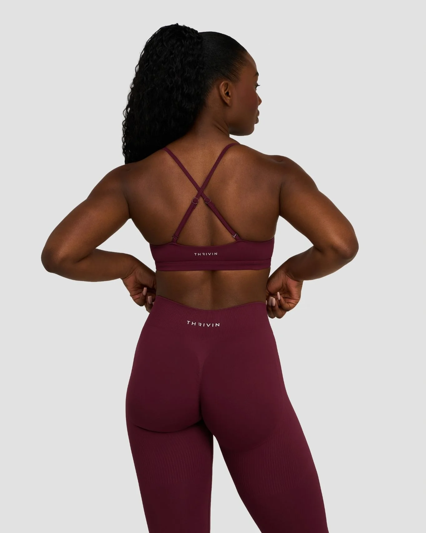 Elevate™ Sculpting Seamless Scoop Neck Bra | Merlot - Image 2