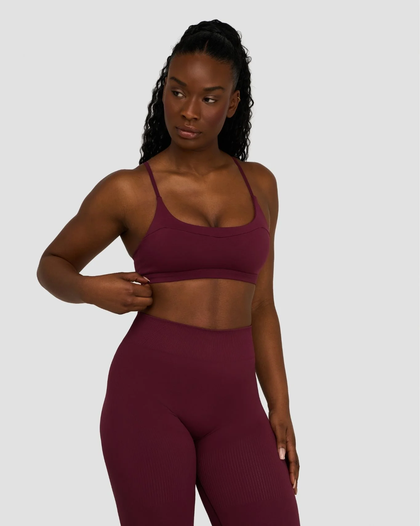 Elevate™ Sculpting Seamless Scoop Neck Bra | Merlot - Image 3