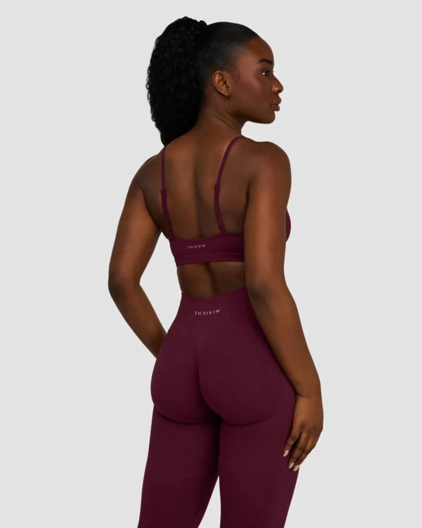 Elevate™ Sculpting Seamless Scoop Neck Bra | Merlot - Image 4
