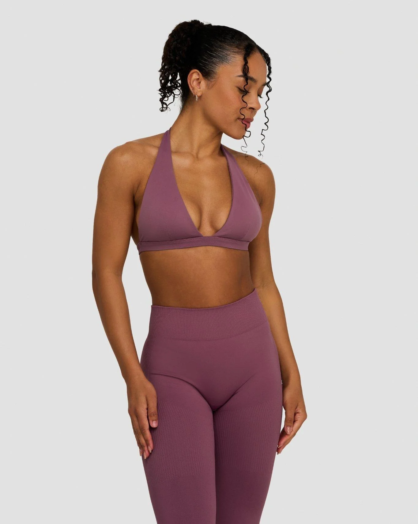 Elevate™ Sculpting Seamless V-Neck Halter Bra | Orchid Mauve - Image 3