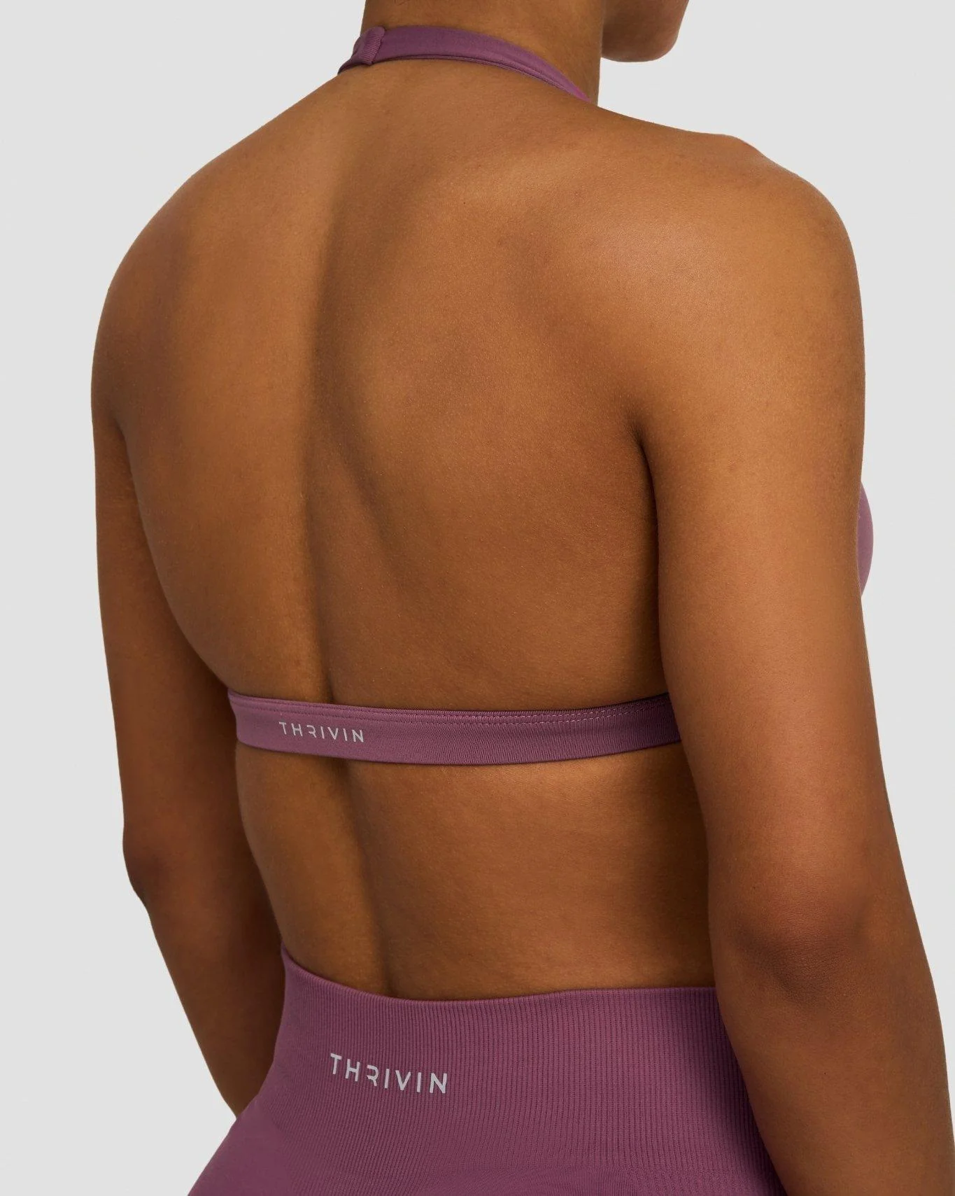 Elevate™ Sculpting Seamless V-Neck Halter Bra | Orchid Mauve - Image 4