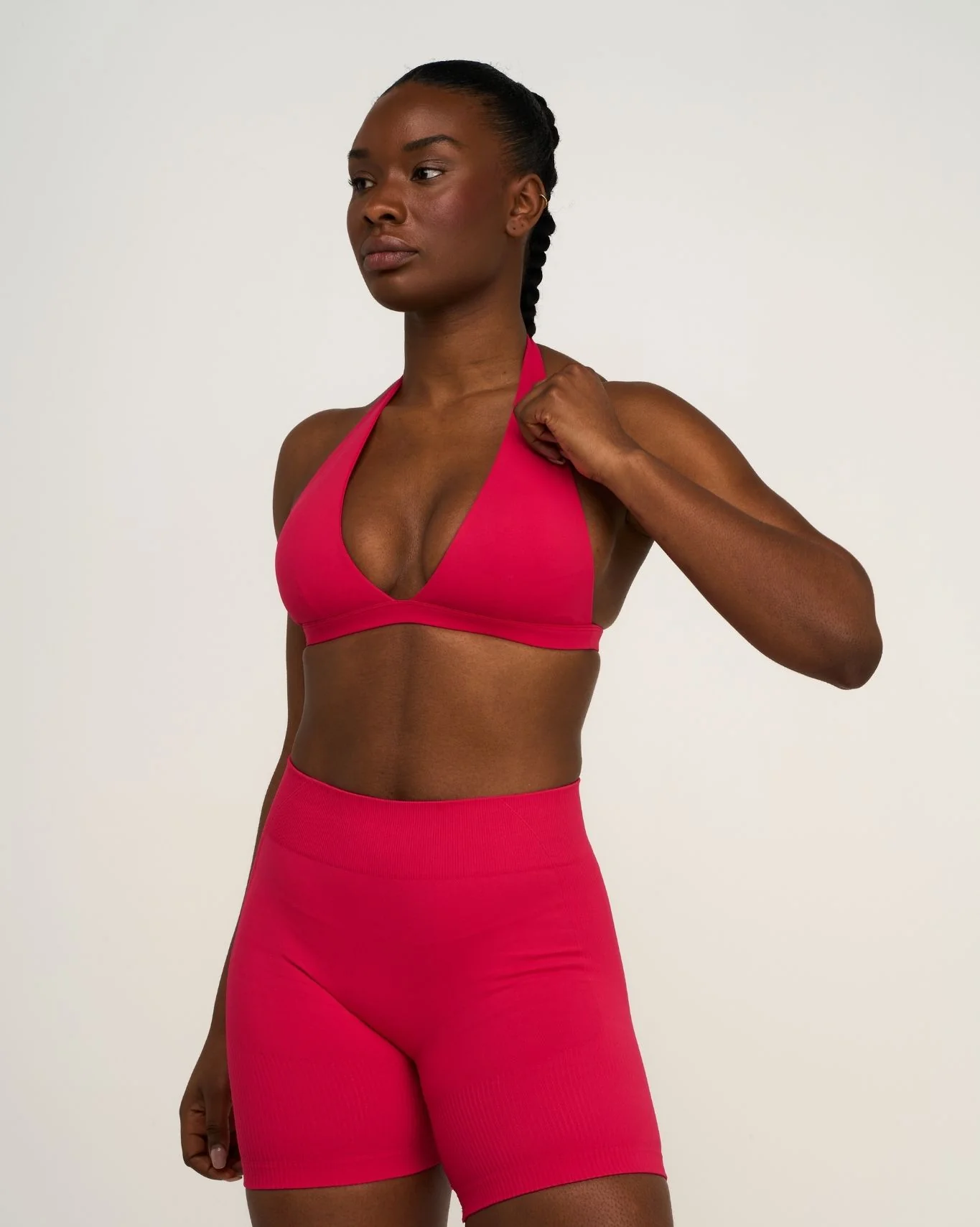 Elevate™ Sculpting Seamless V-Neck Halter Bra | Strawberry - Image 3