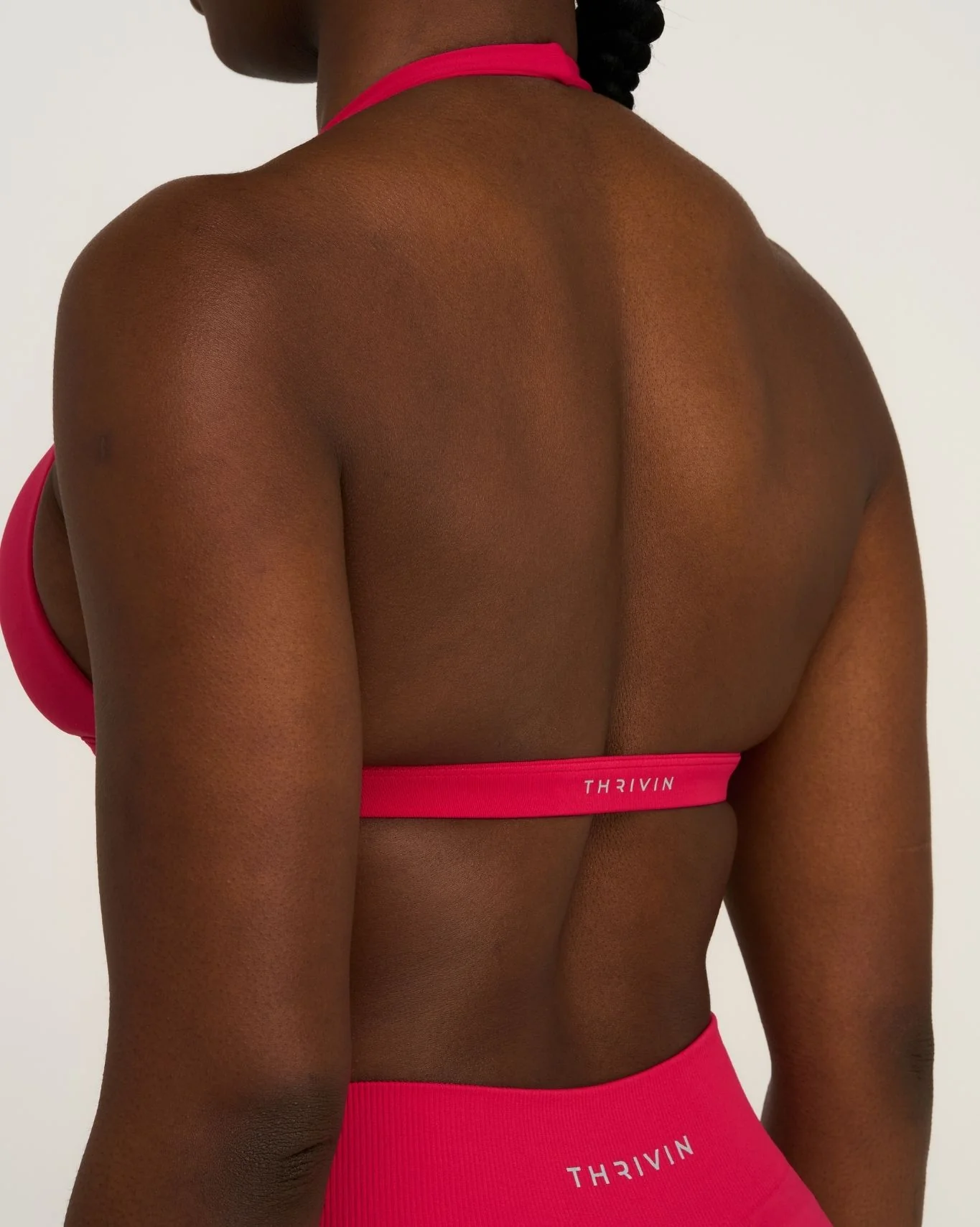 Elevate™ Sculpting Seamless V-Neck Halter Bra | Strawberry - Image 5