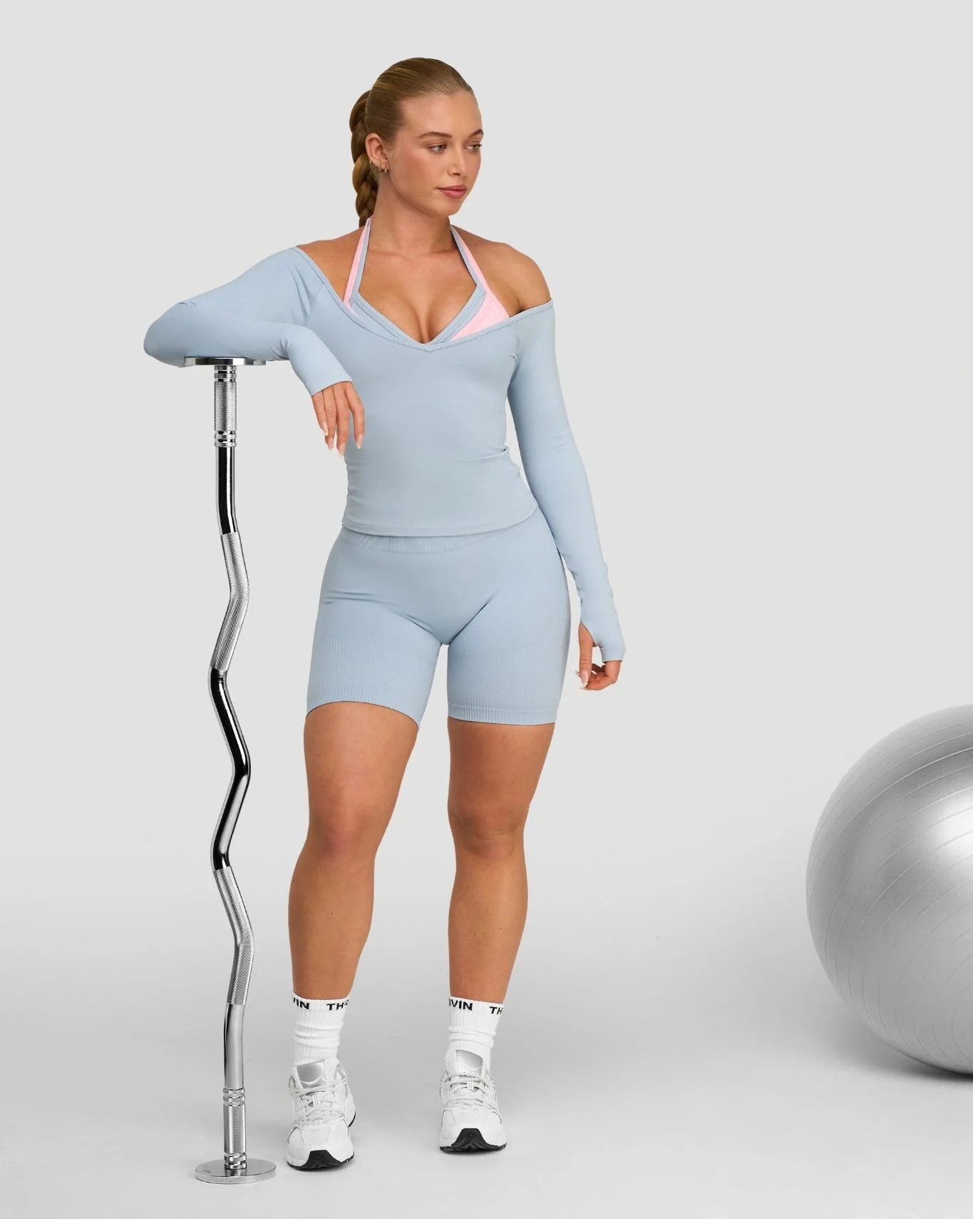 Elevate⢠Sculpting Seamless V-Neck Top | Blue Haze