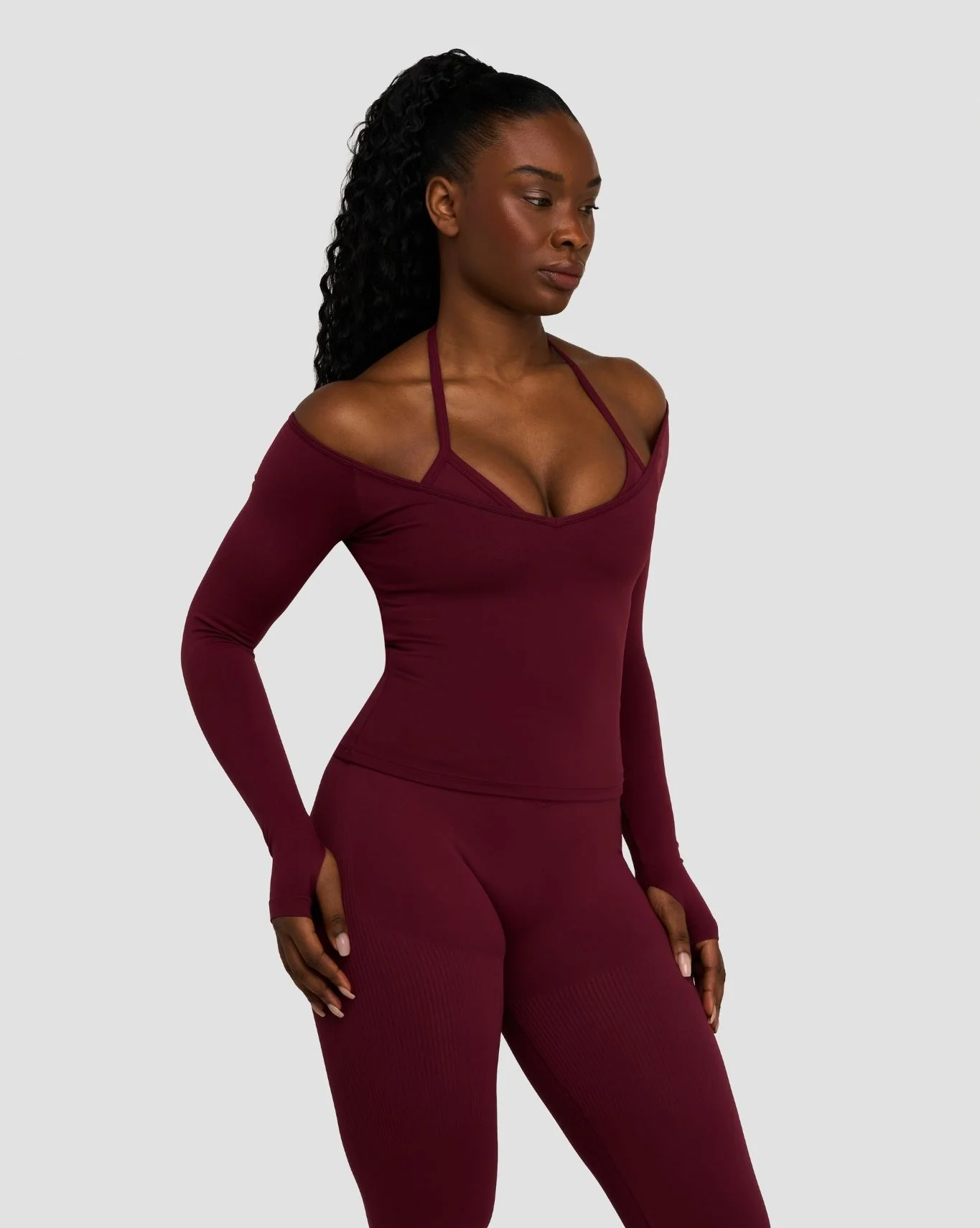 Elevate⢠Sculpting Seamless V-Neck Top | Merlot