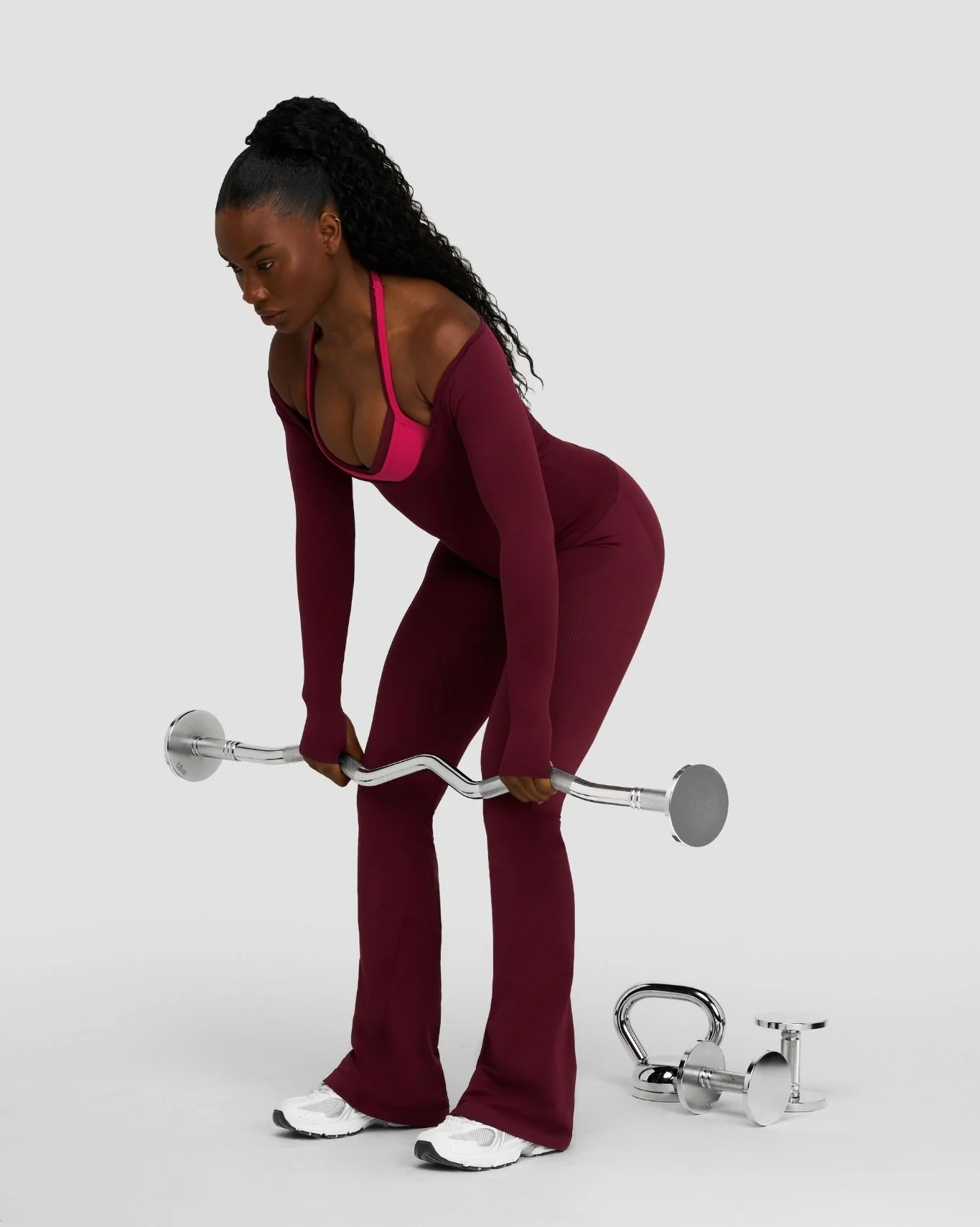 Elevate⢠Sculpting Seamless V-Neck Top | Merlot - Image 5