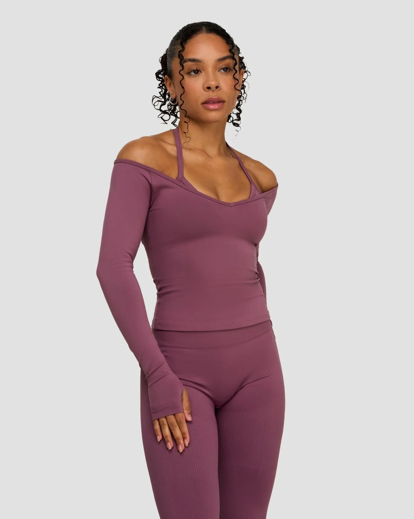 Elevate⢠Sculpting Seamless V-Neck Top | Orchid Mauve - Image 2