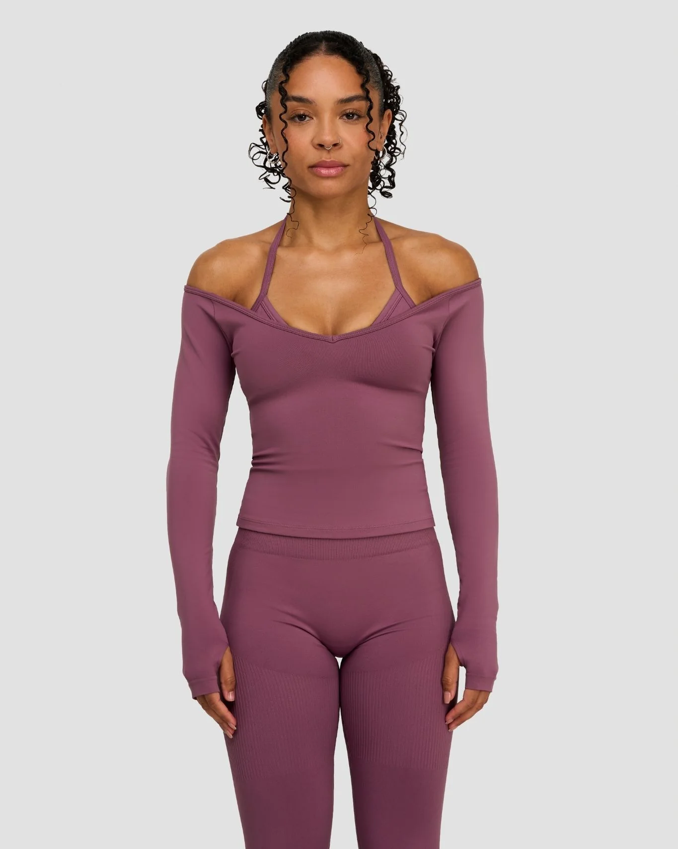 Elevate⢠Sculpting Seamless V-Neck Top | Orchid Mauve - Image 6
