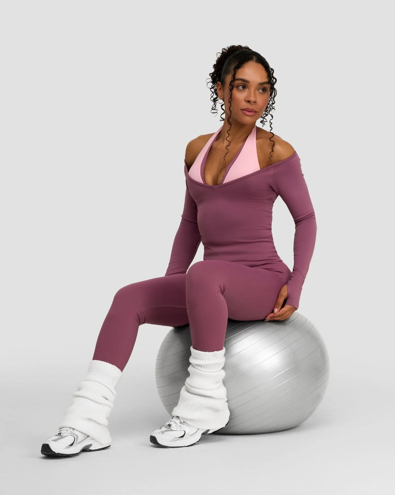 Elevate⢠Sculpting Seamless V-Neck Top | Orchid Mauve - Image 7
