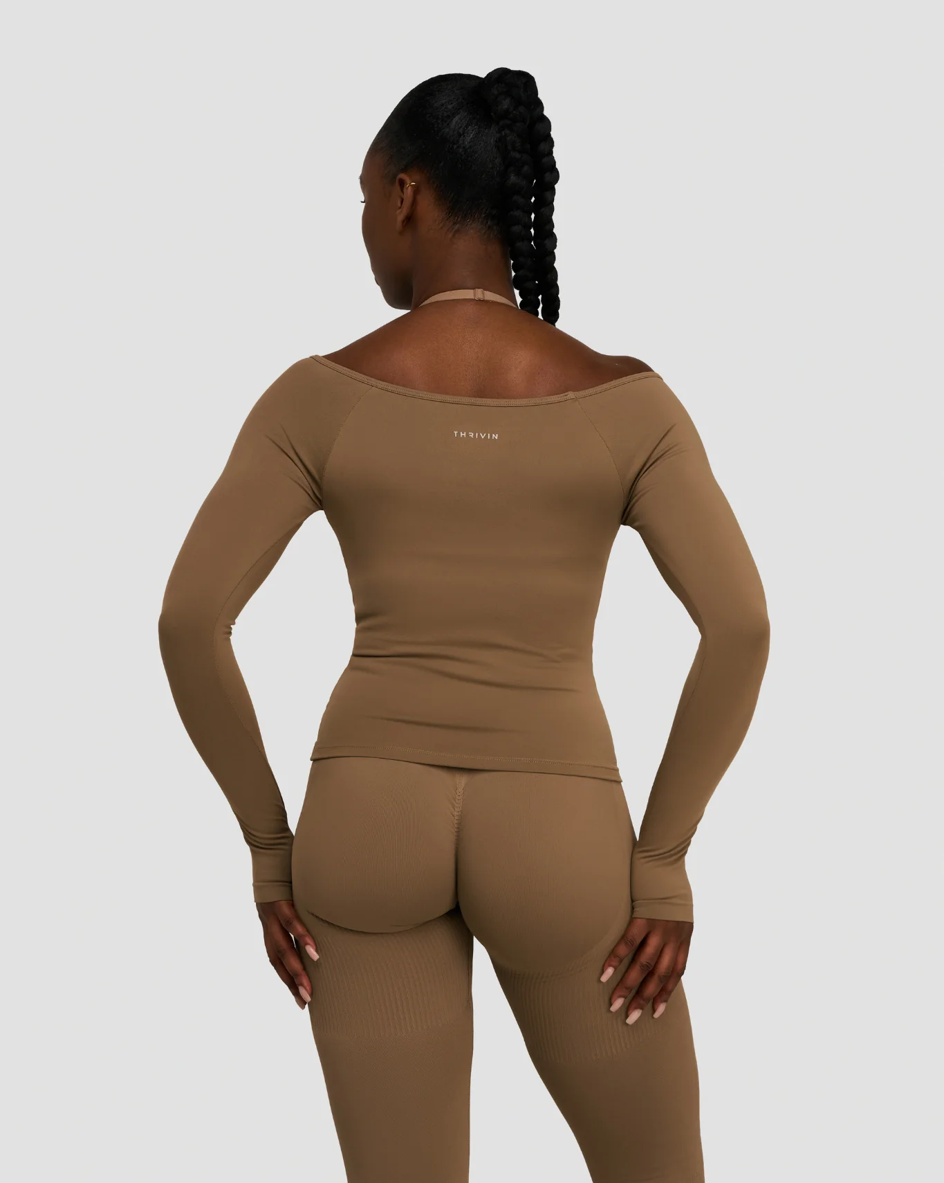 Elevate™ Sculpting Seamless V-Neck Top | Toffee - Image 2