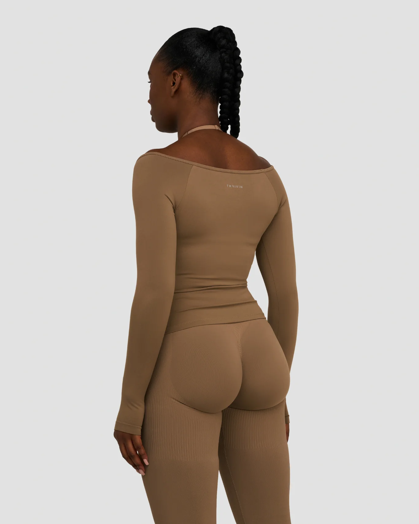Elevate™ Sculpting Seamless V-Neck Top | Toffee - Image 4