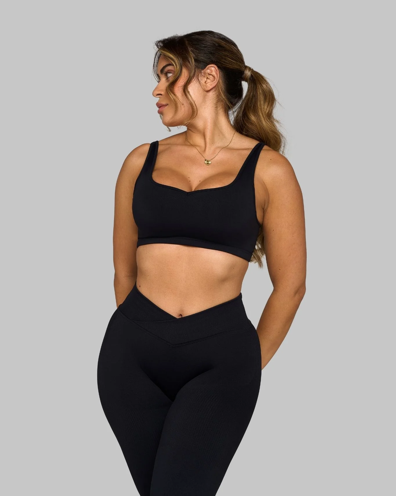 Elevate⢠Sweetheart Impact Bra | Night Black - Image 4