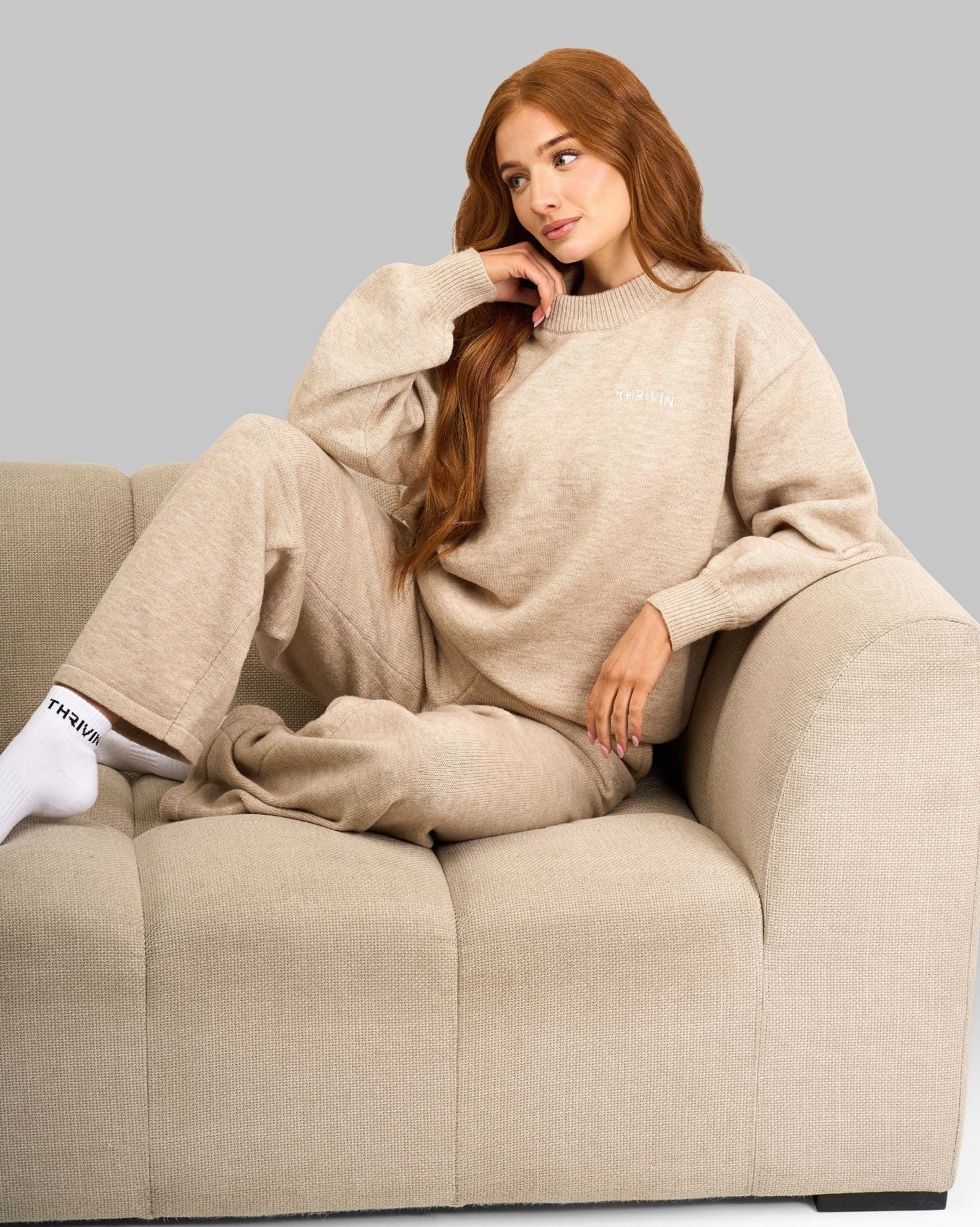 Essential Knitted Sweater | Oat - Image 4