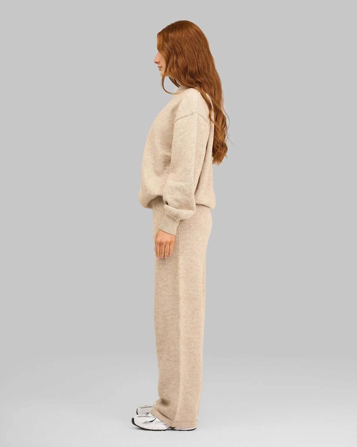 Essential Knitted Sweater & Trouser 2-Piece Set | Oat - Image 3