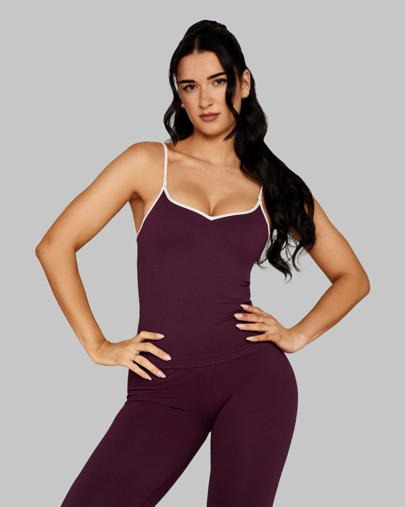 Outline Sweetheart Tanktop | Winter Plum - Image 4