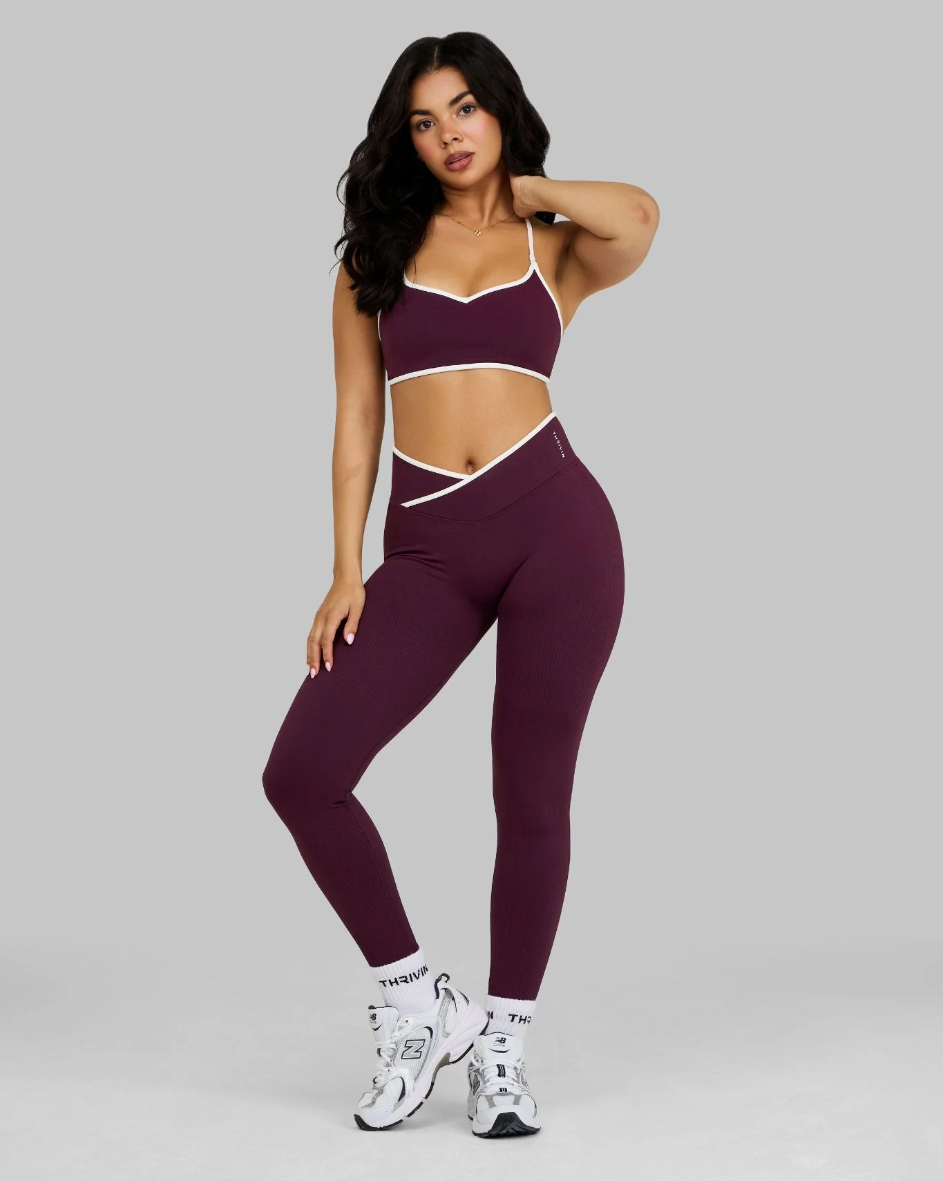 Outline V-Waist Leggings | Winter Plum - Image 4