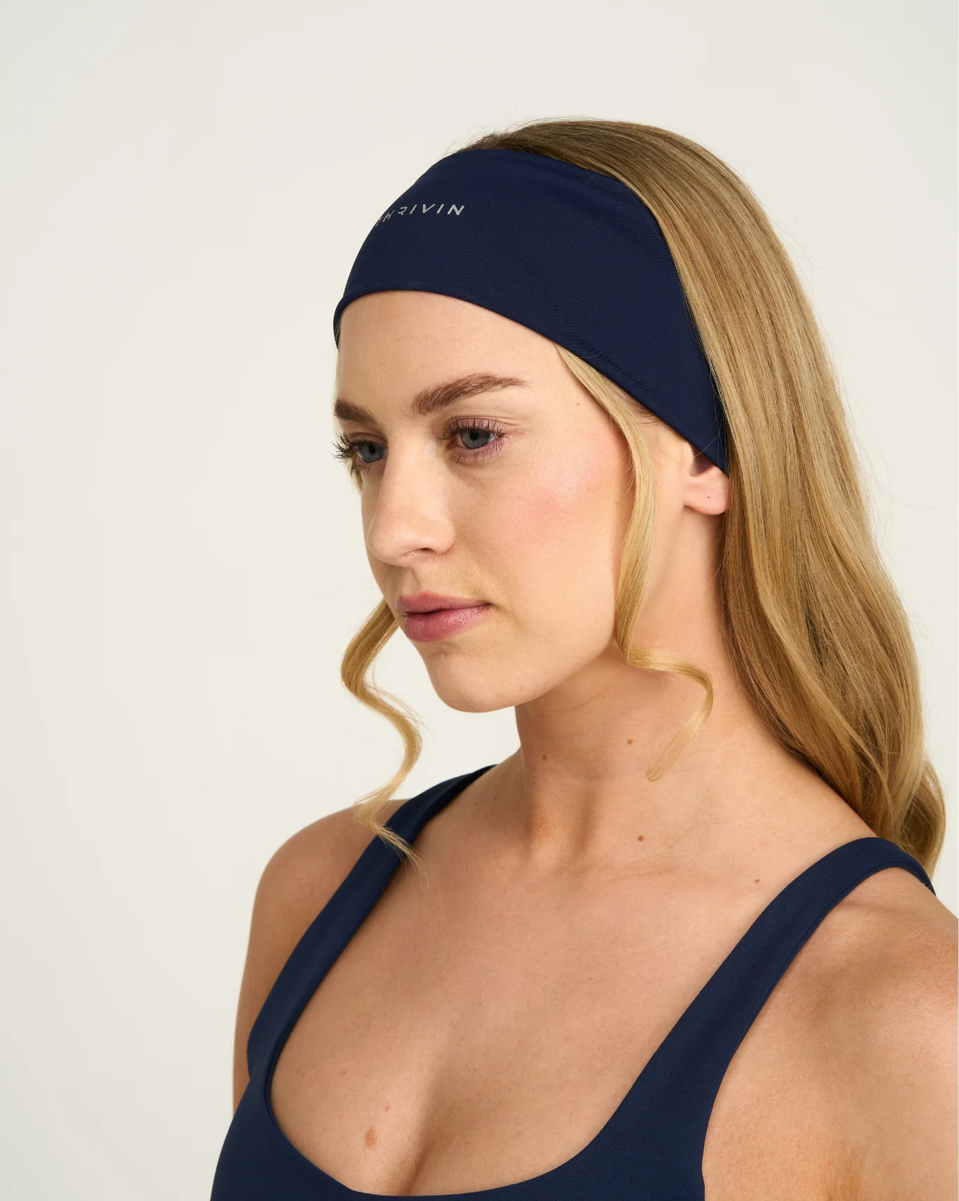 The Essential Collection Chrome Logo Headband | Midnight Navy - Image 3